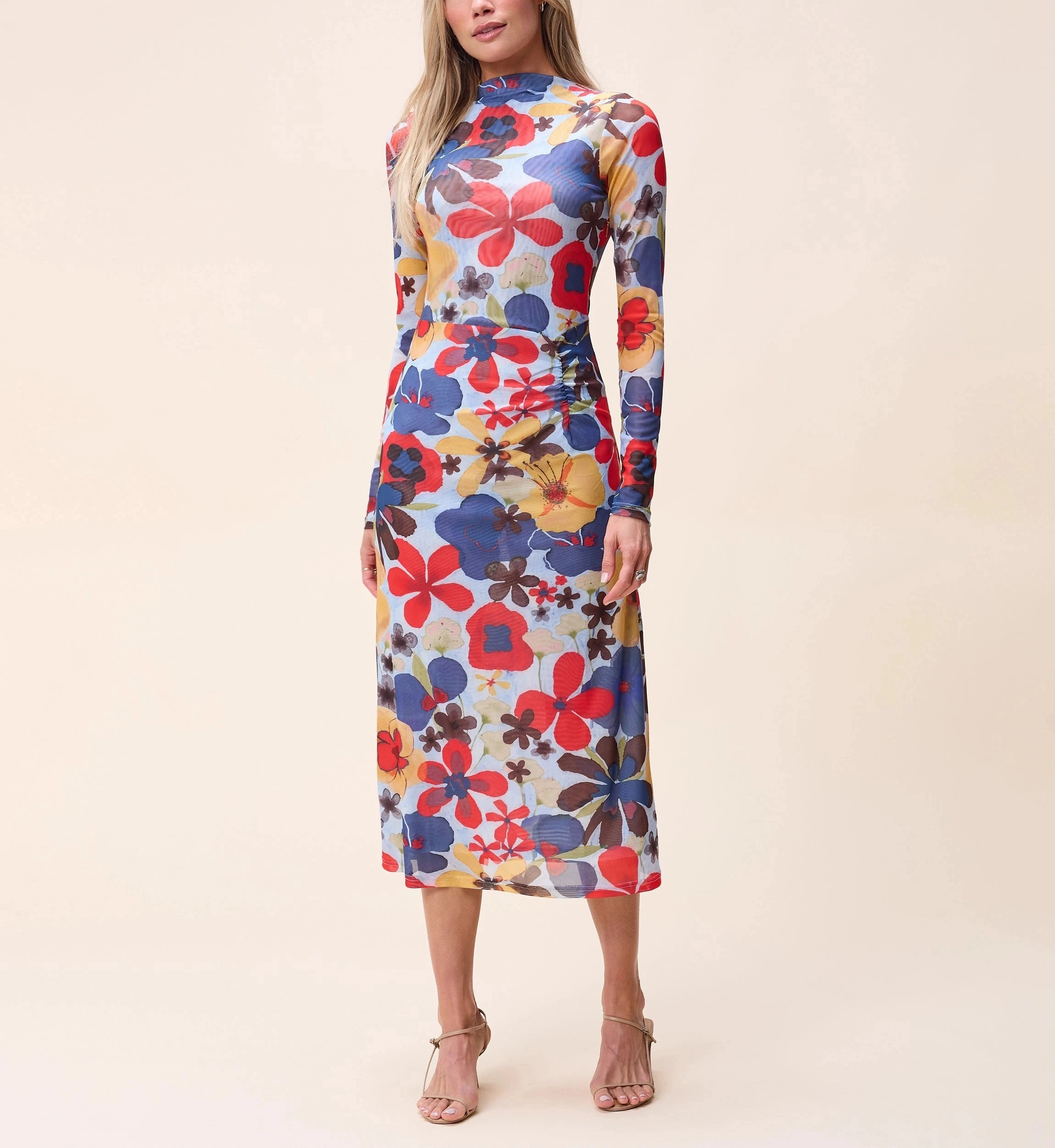 single wear Easy Tones Katya Midi Dress |  Foraged Violets Heather