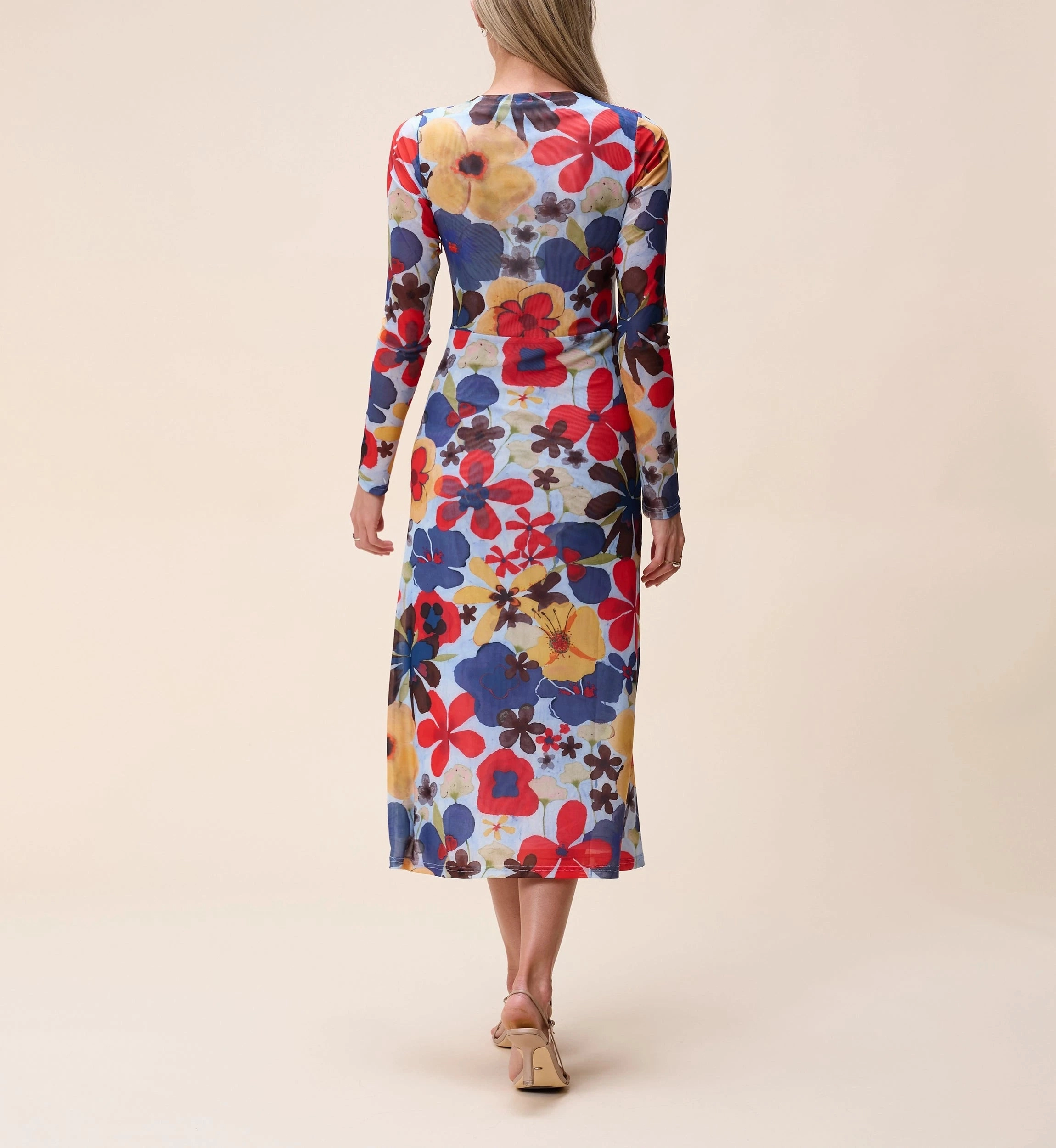 Katya Midi Dress |  Foraged Violets Heather Relax Tones Polished Details