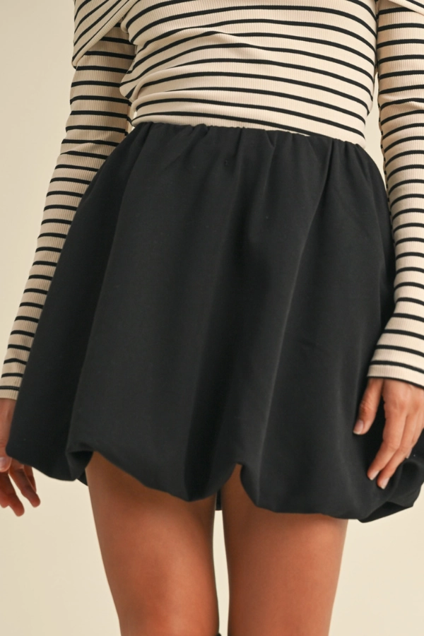 Bubble Mini Skirt Sleek and Soft