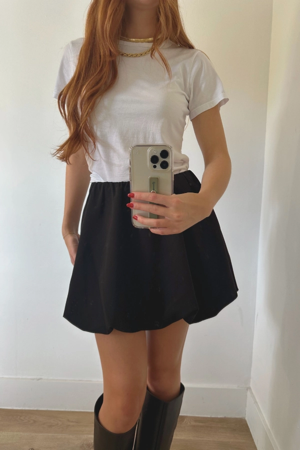 Bubble Mini Skirt Work Comfort