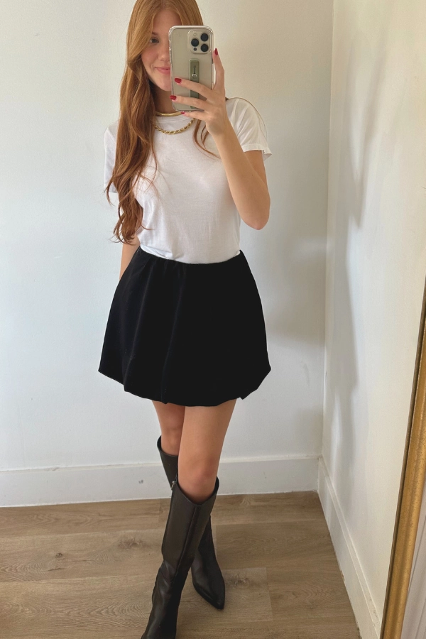 Bubble Mini Skirt Stretch Fit Wear