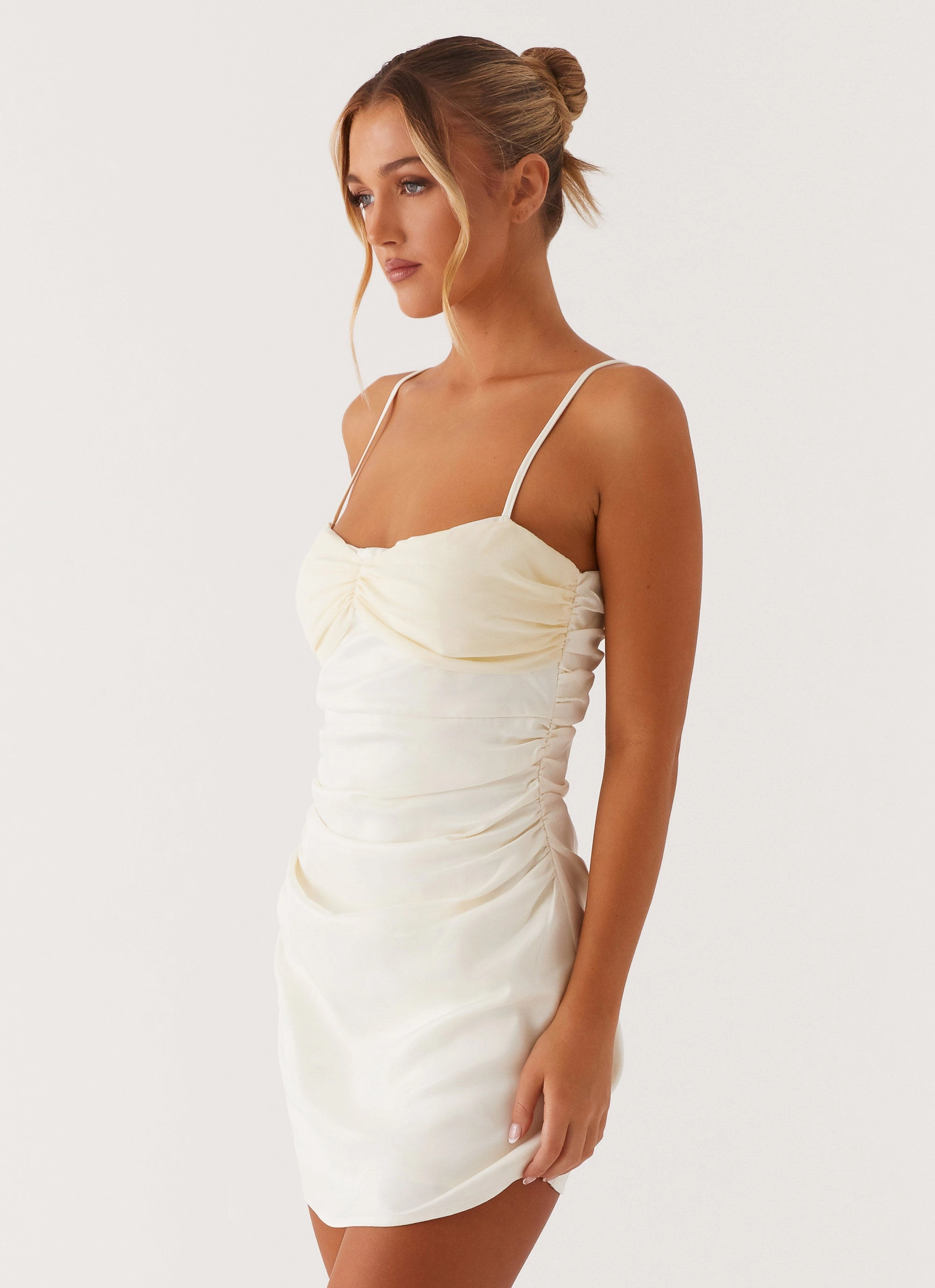 High-Fashion Urban Ease Last Summer Mini Dress - Ivory