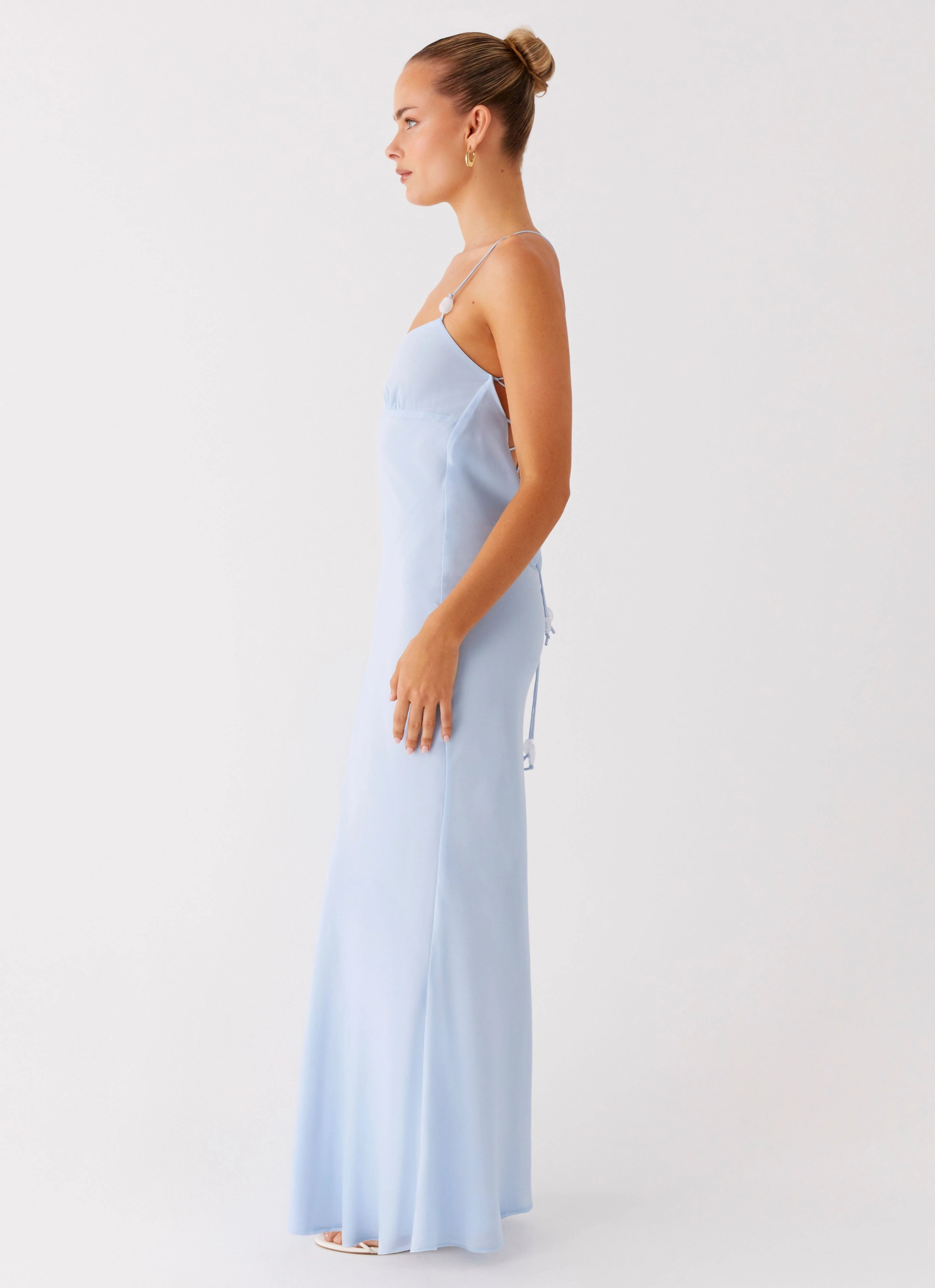 Sleek Jacket Cabello Maxi Dress - Pale Blue