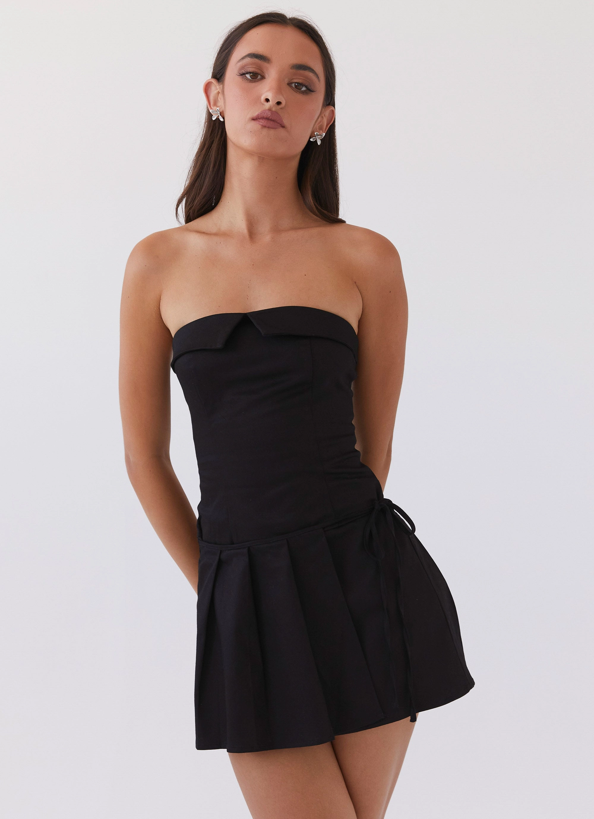 Calling The Shots Mini Dress - Black Winter Protection Wear Evening Out