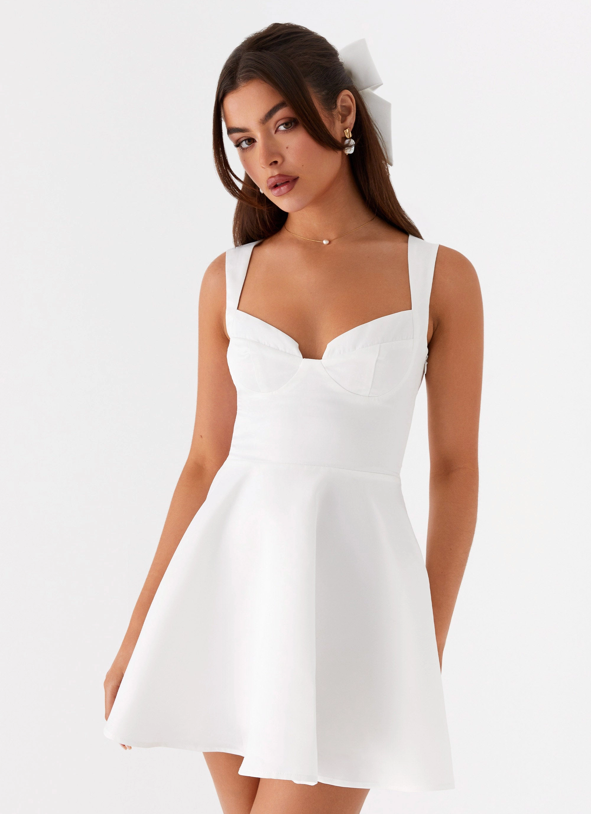 Candice Mini Dress - White Cocktail-Party