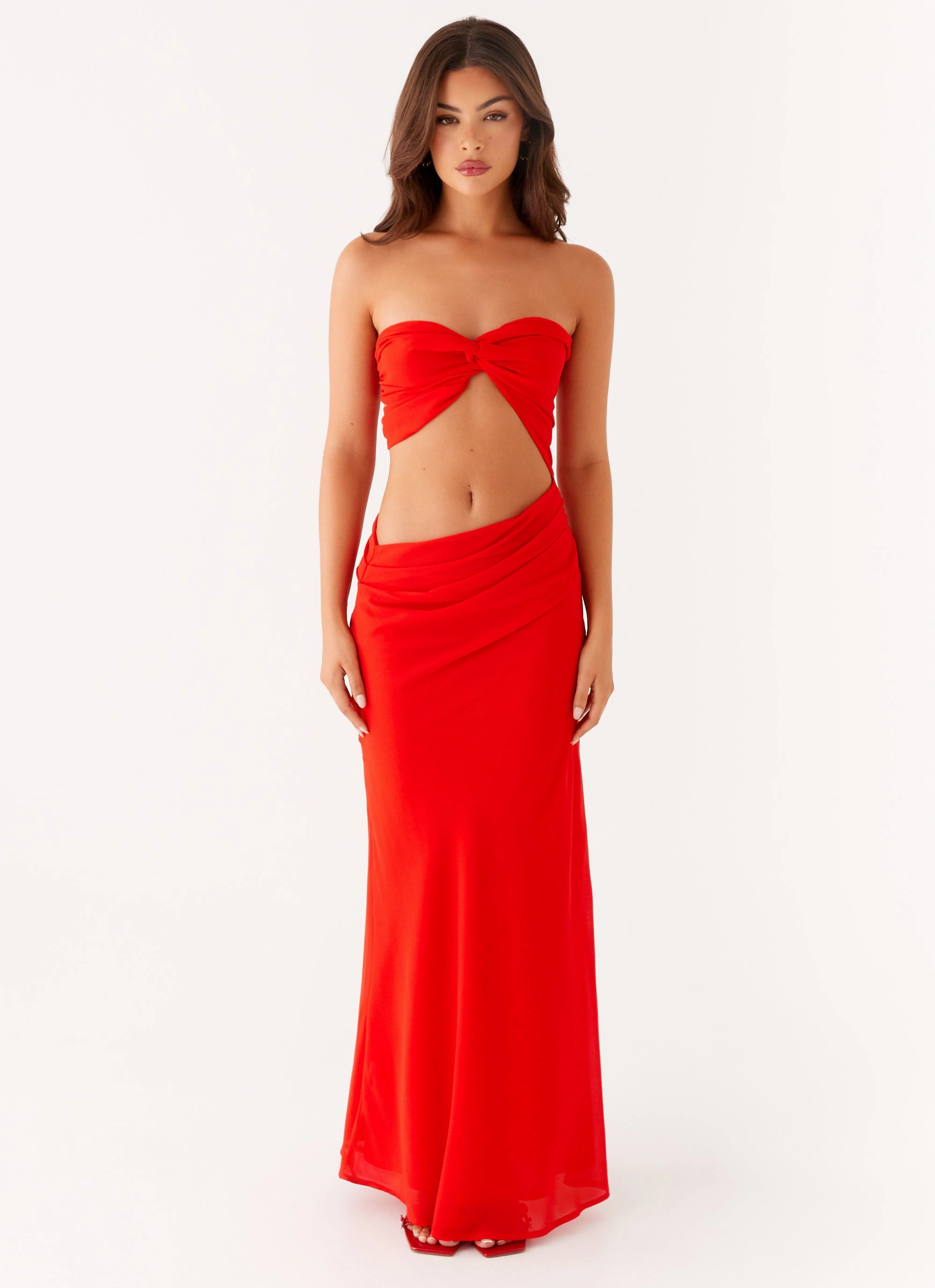 Fashion Daily Fashionable Design Carla Maxi Dress - Red