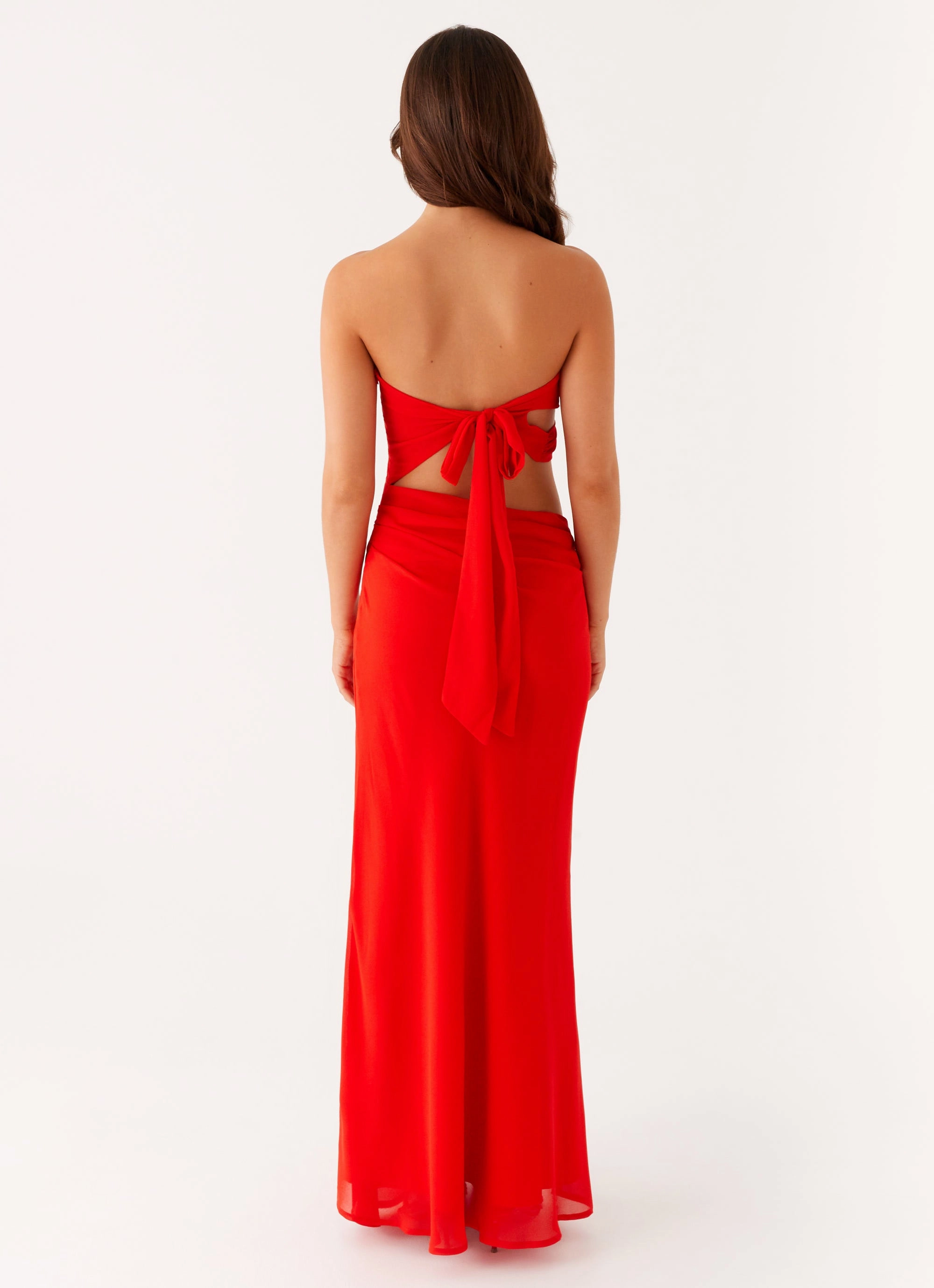 Carla Maxi Dress - Red Relaxed Style Villa Light