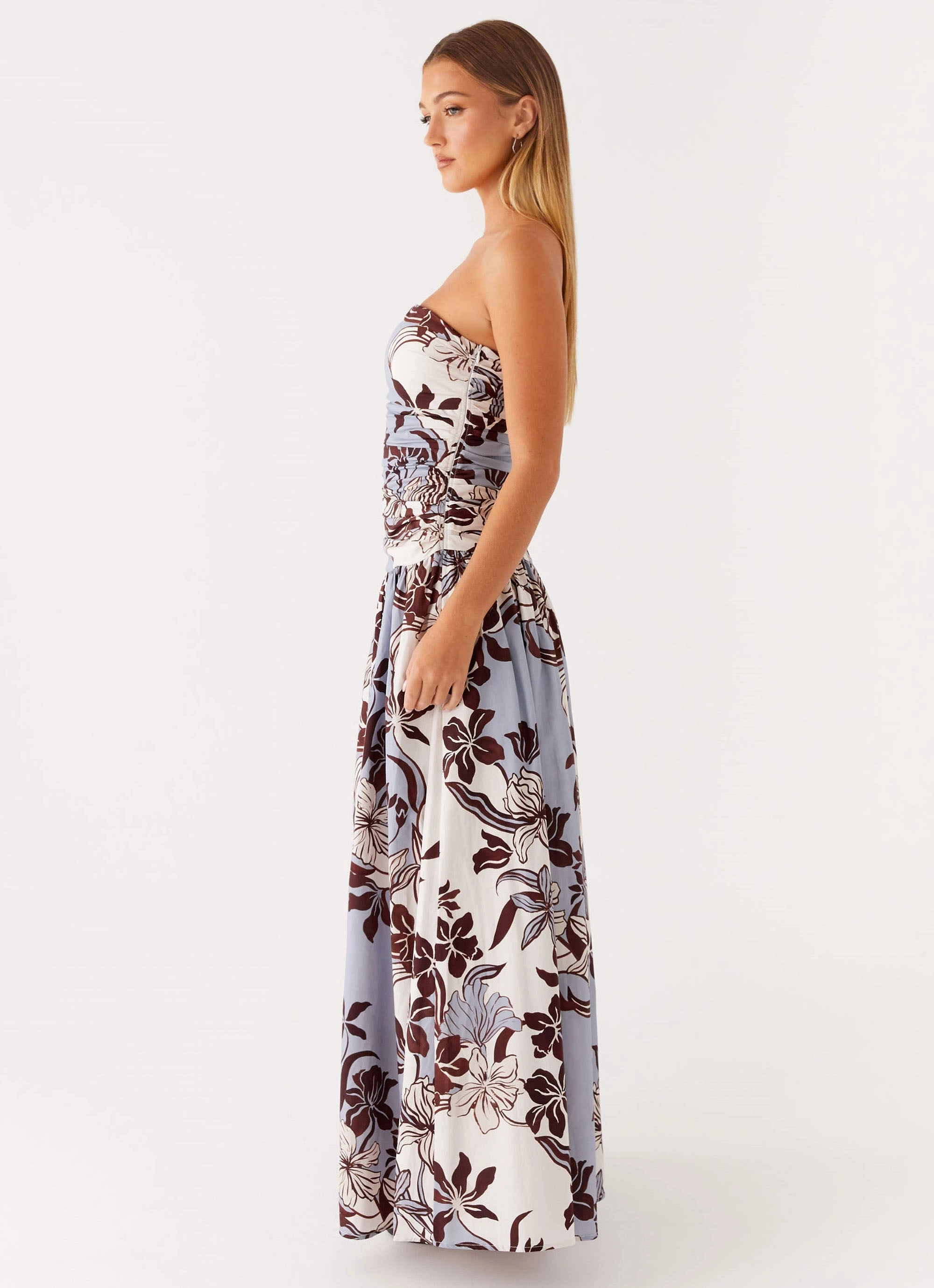 Carmel Maxi Dress - Bluewood Blossom Smooth Surface