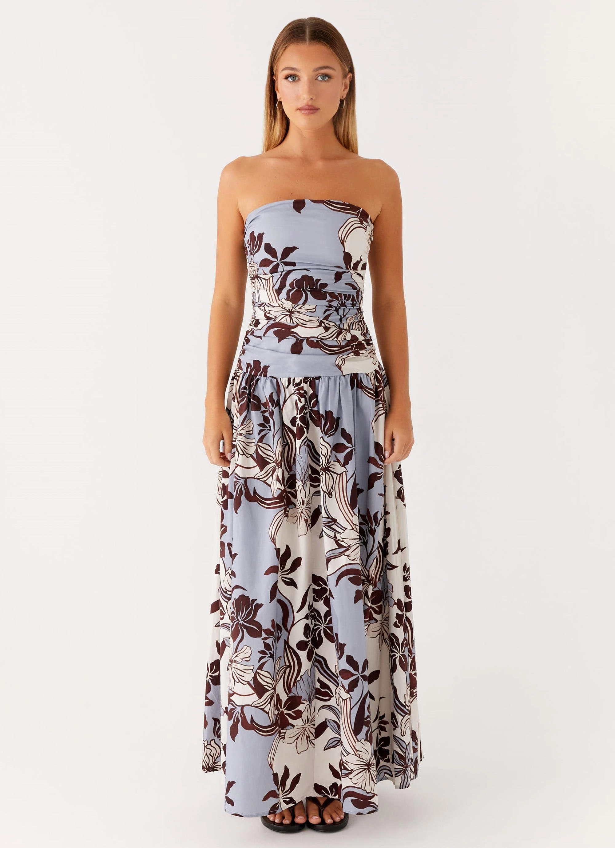Carmel Maxi Dress - Bluewood Blossom Balanced feel Work Chic