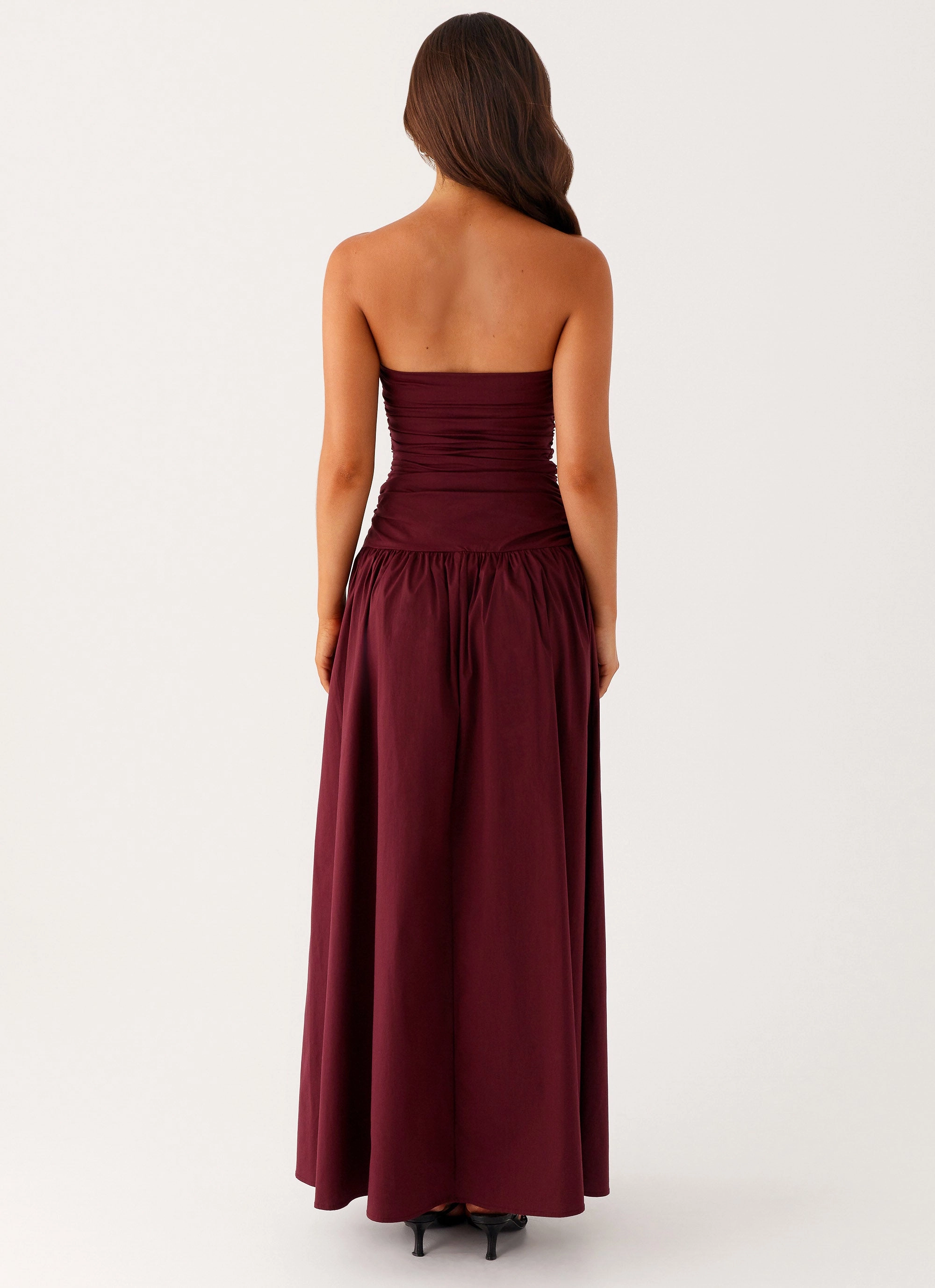 Oversized Fit Thermal Outerwear Carmel Maxi Dress - Mulberry