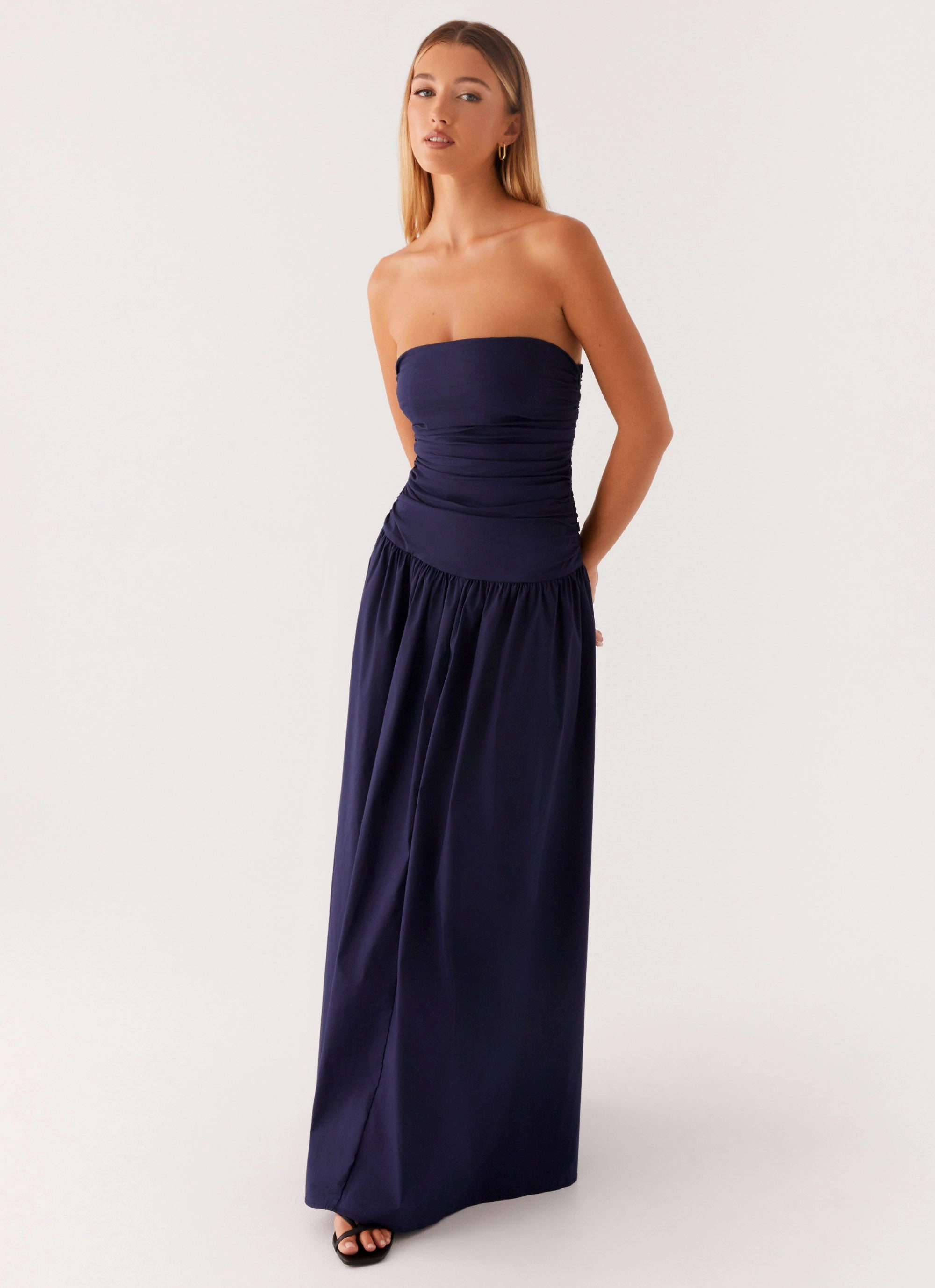 Transitional Wear Carmel Maxi Dress - Navy