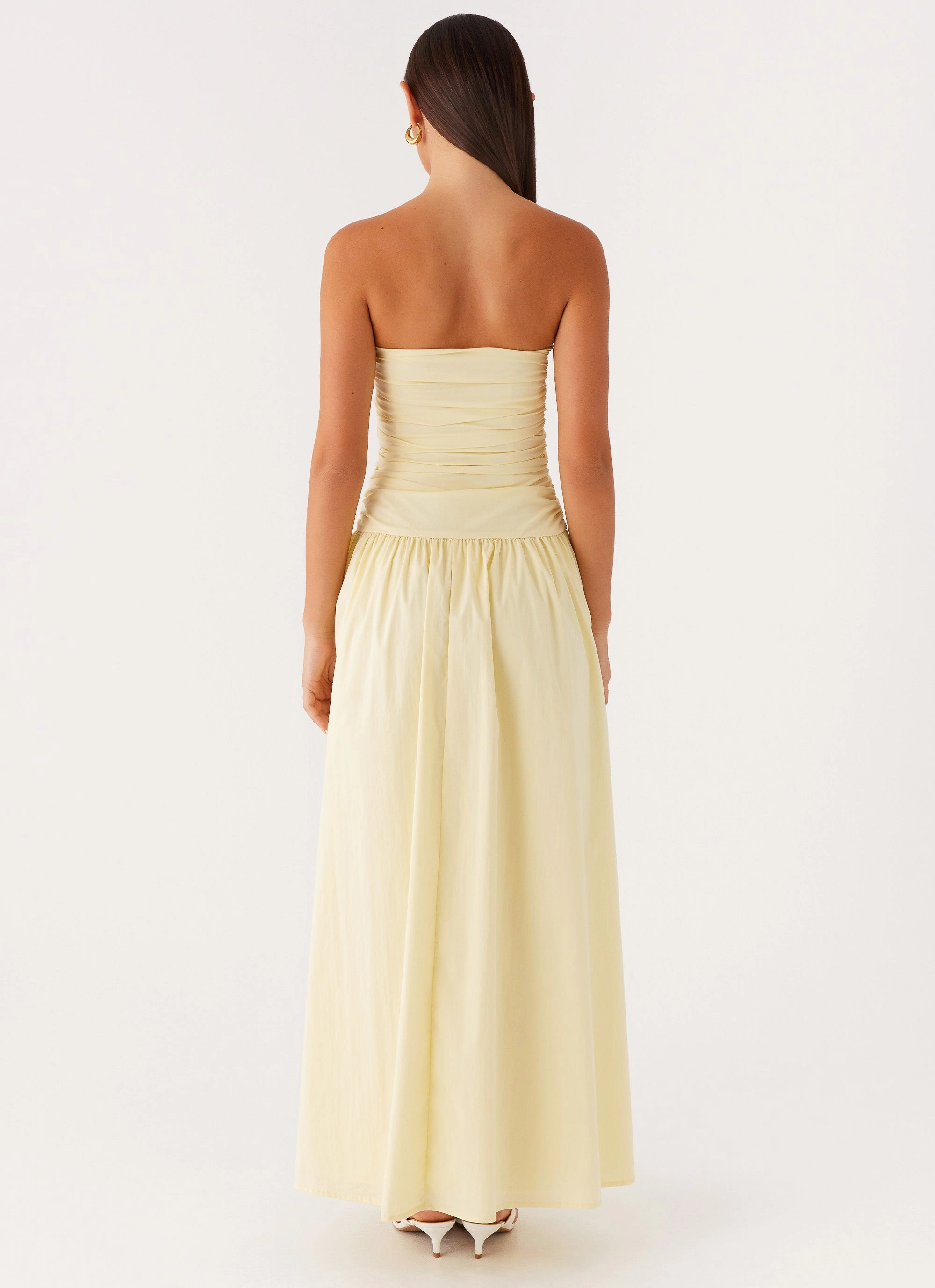 Carmel Maxi Dress - Yellow Notch Lapel