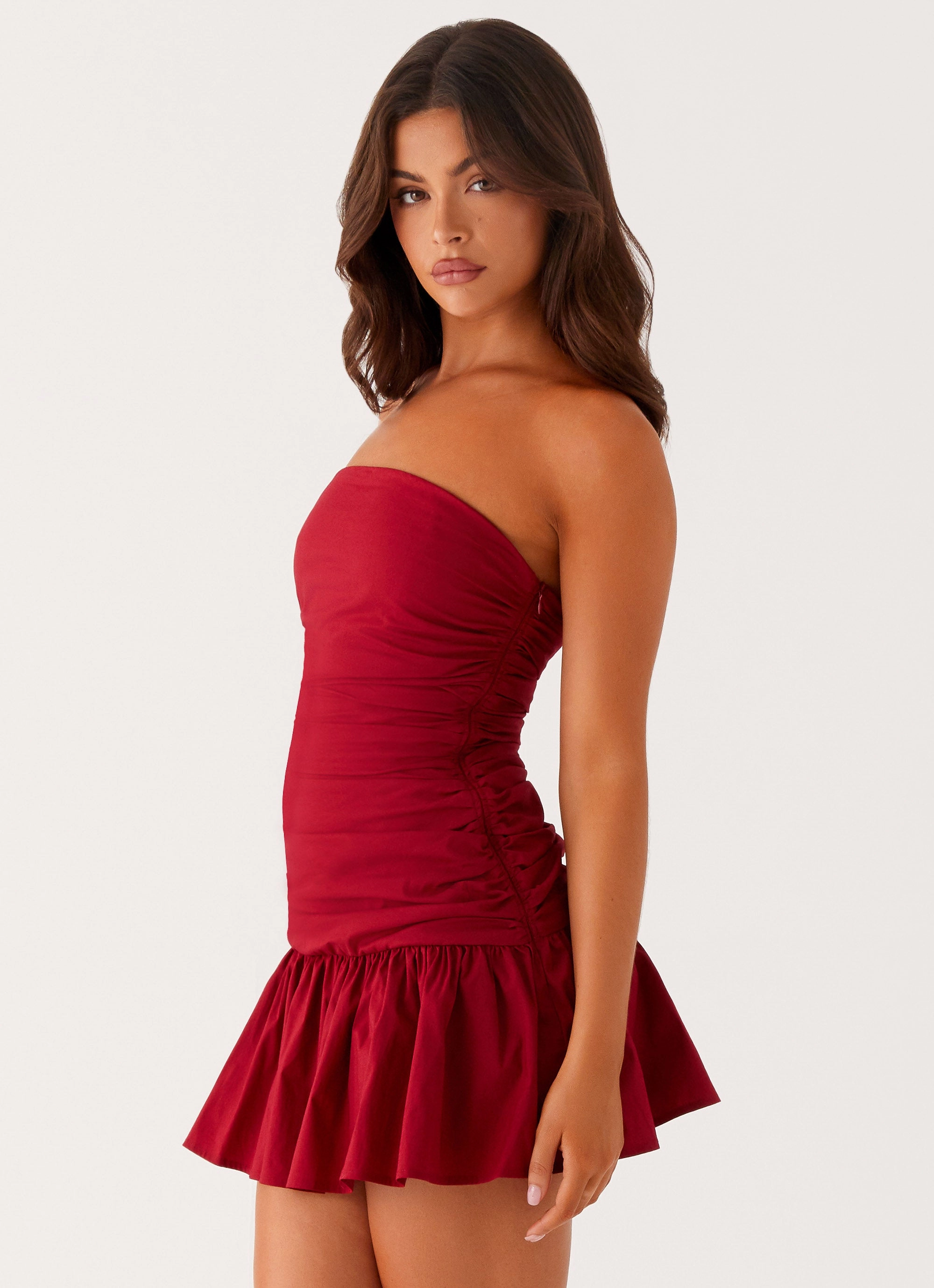 Carmel Mini Dress - Merlot Heritage-Brand