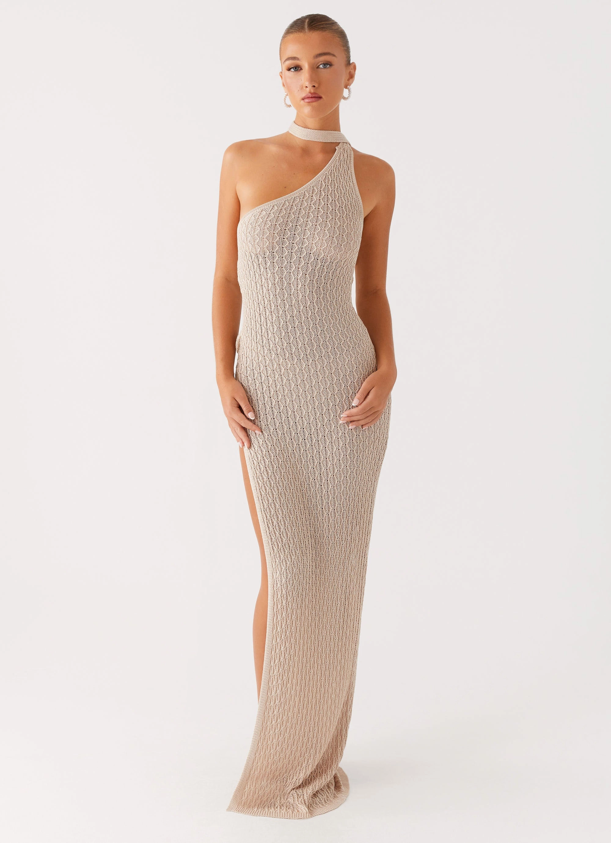 Carryn Knit Maxi Dress - Beige Light Movement