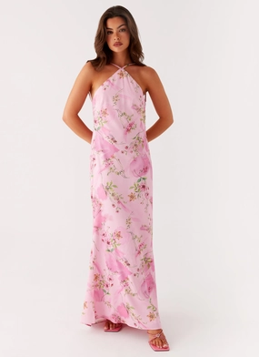 Luxe Wear Pascal Maxi Dress - Pink Floral Print