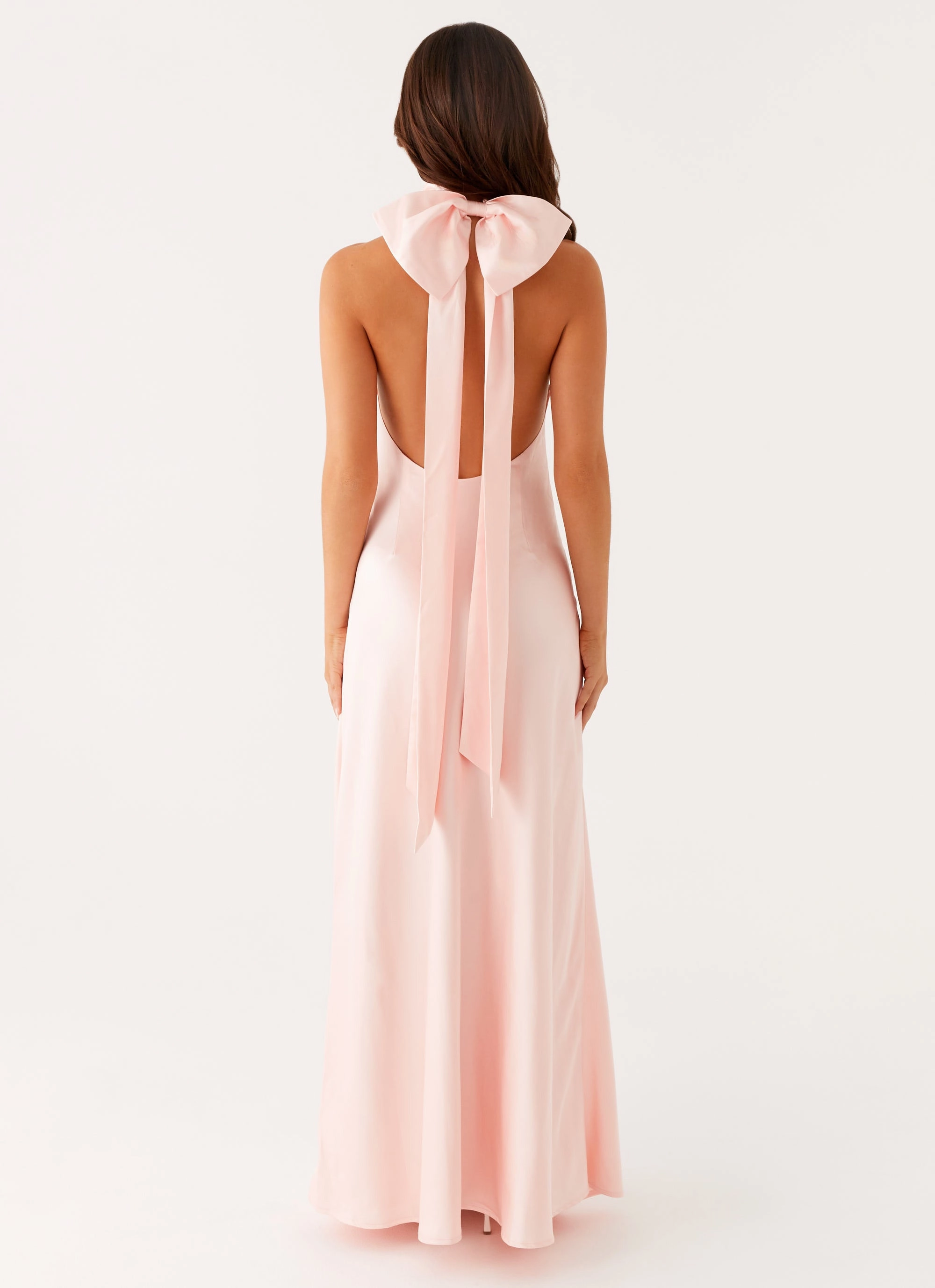 Siani Backless Maxi Dress - Pink Thermal Lining
