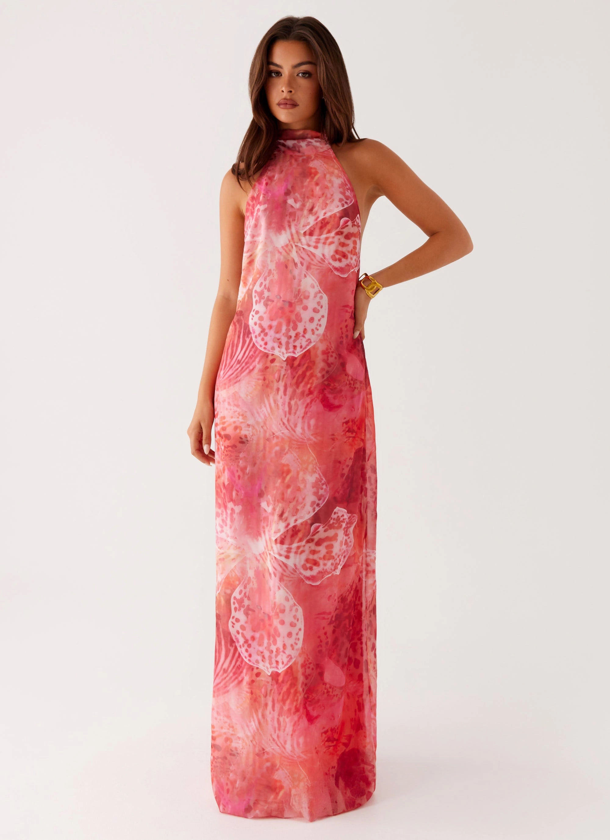 California Maxi Dress - Flamingo Fling Classic Outerwear