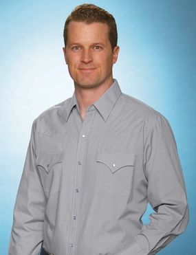 Ely & Walker Mens Solid Gray Western Shirt L/S Poly/Cotton Outdoor Adventure