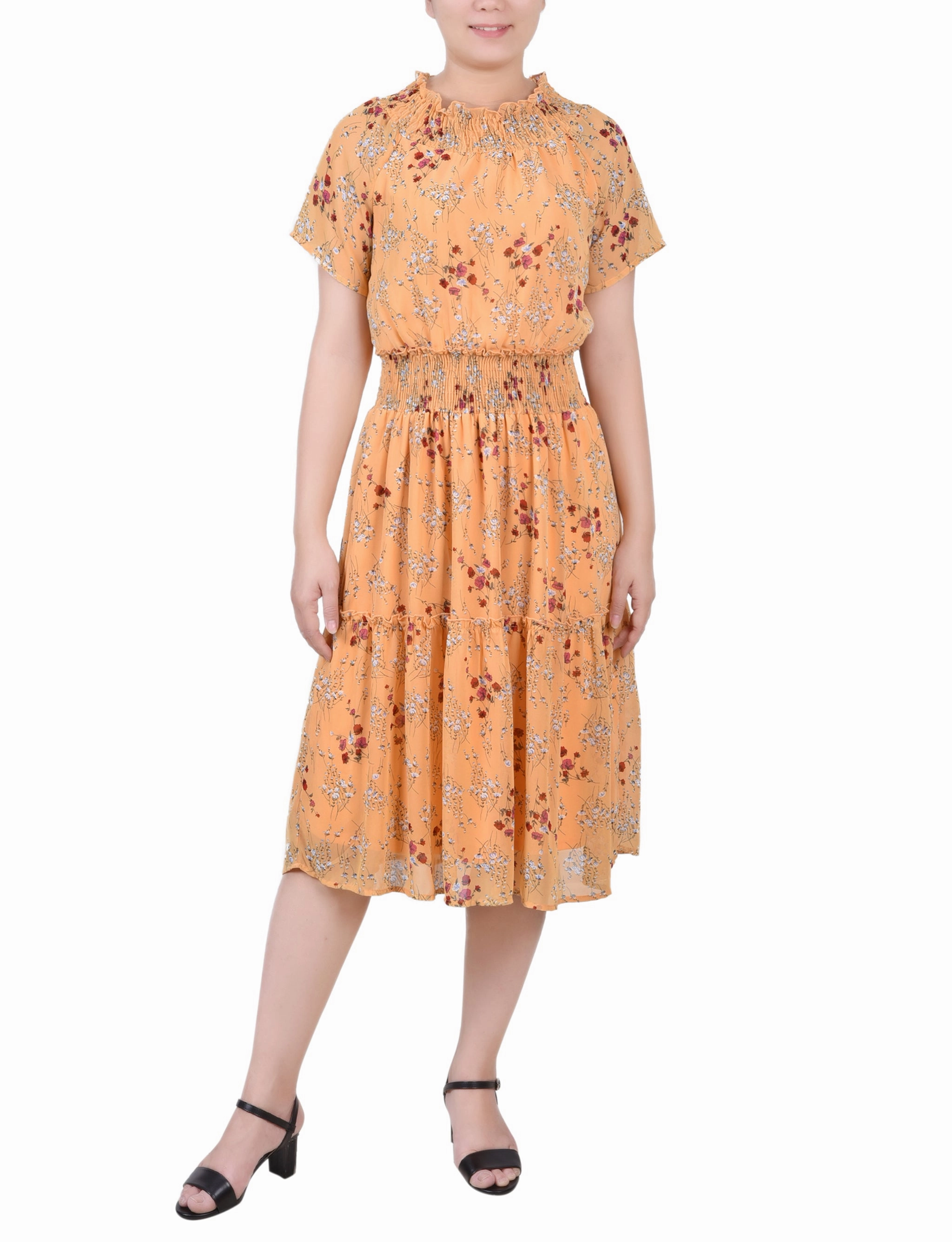 Stylish Appeal Effortless Piece Short Sleeve Smocked Waist Dress