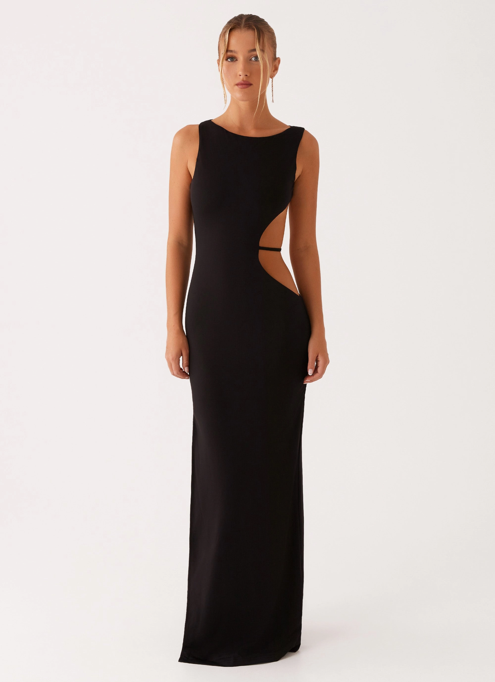 Sutton Maxi Dress - Black Event Glow Comfortable and Flattering