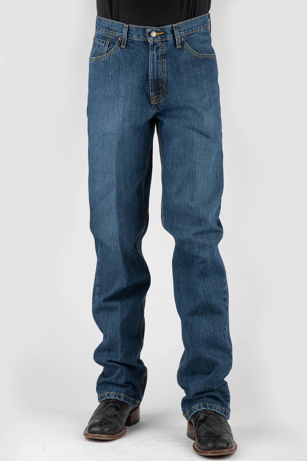 Favorite Basic Festival Outfit Comfy Stetson Mens Classic Wash 100% Cotton X Embroidered Jeans