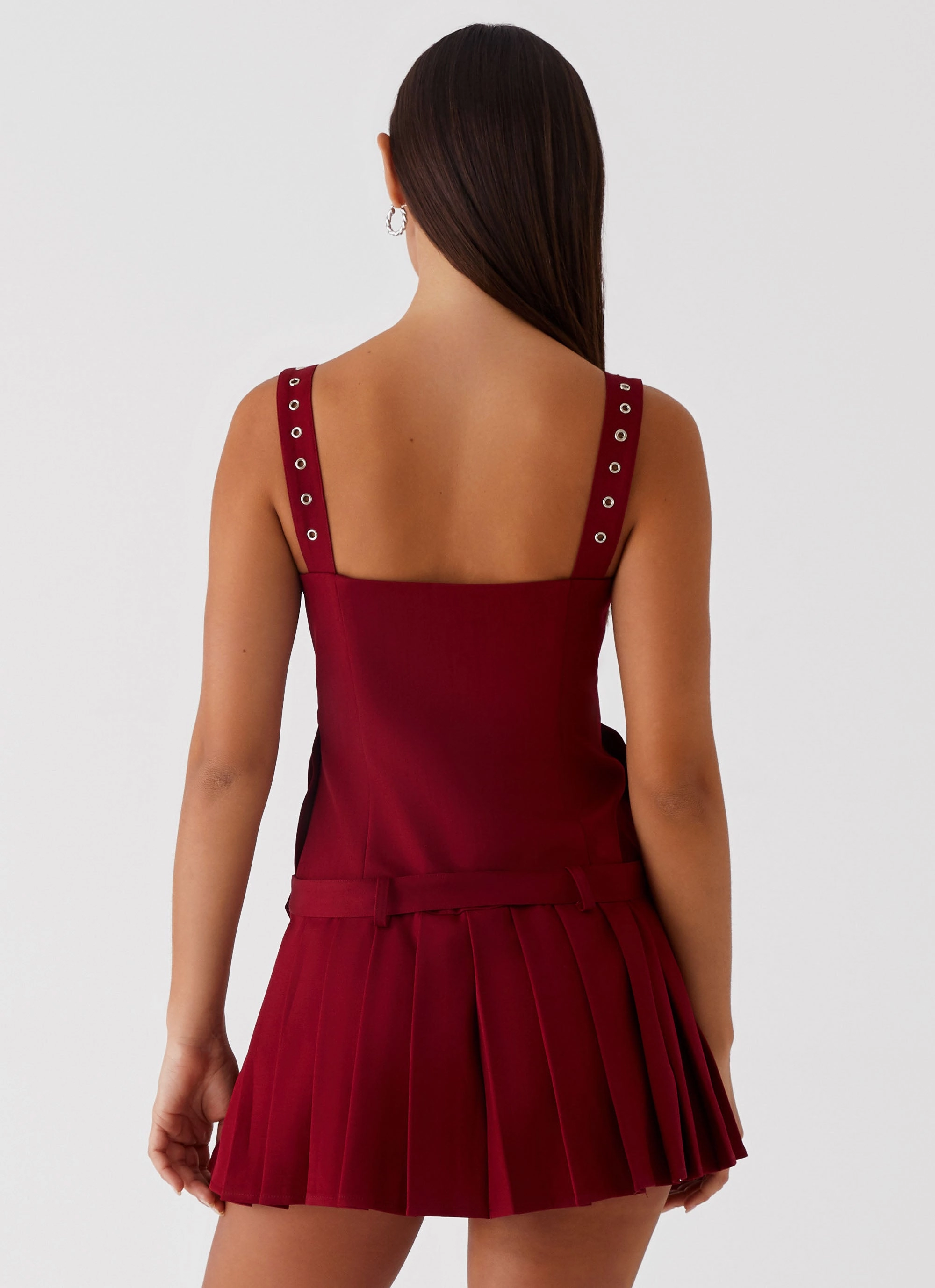 Air Beauty Uma Mini Dress - Cherry Red
