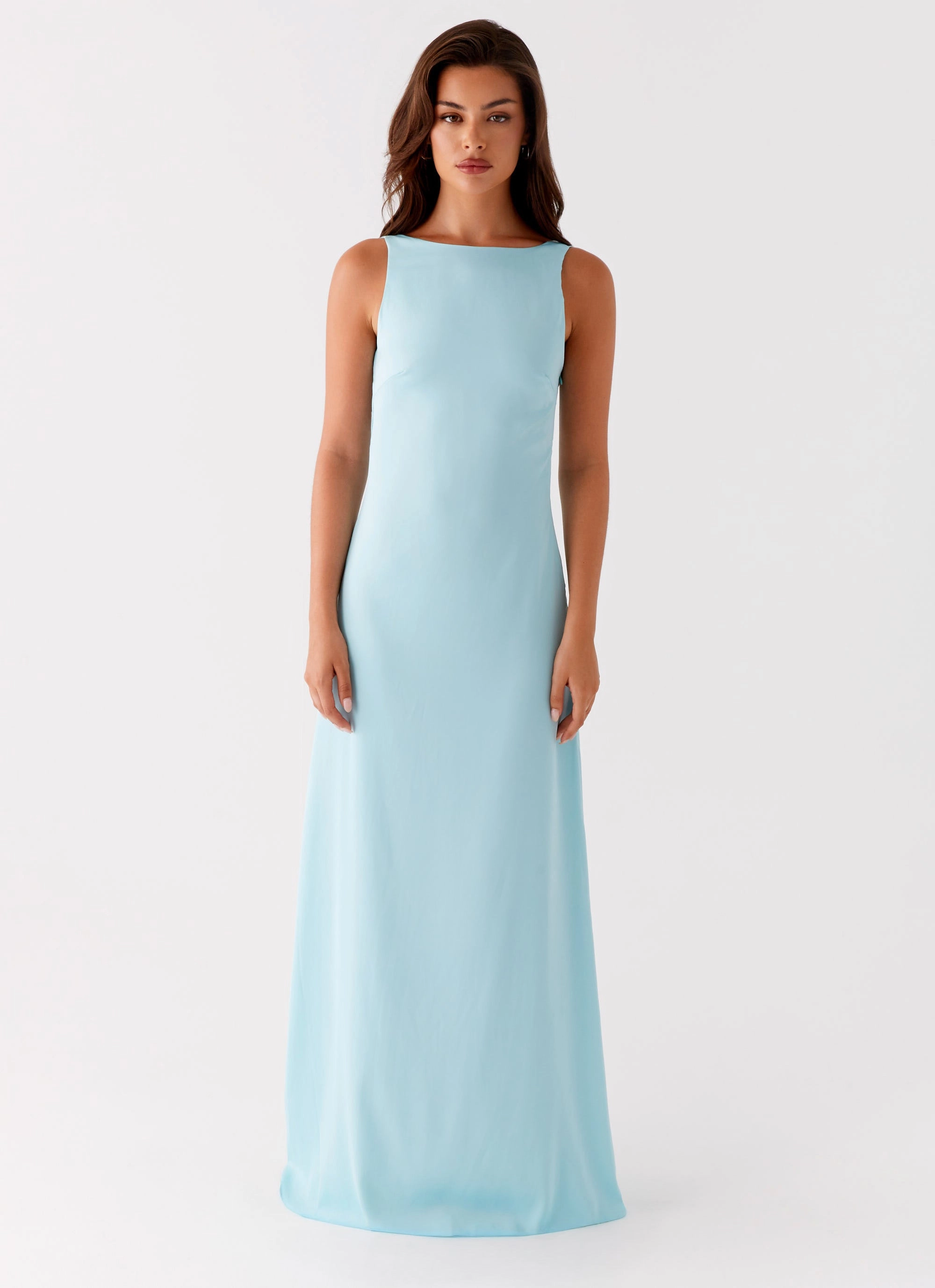 Belted Style Transitional Wear Ronnie Maxi Dress - Blue