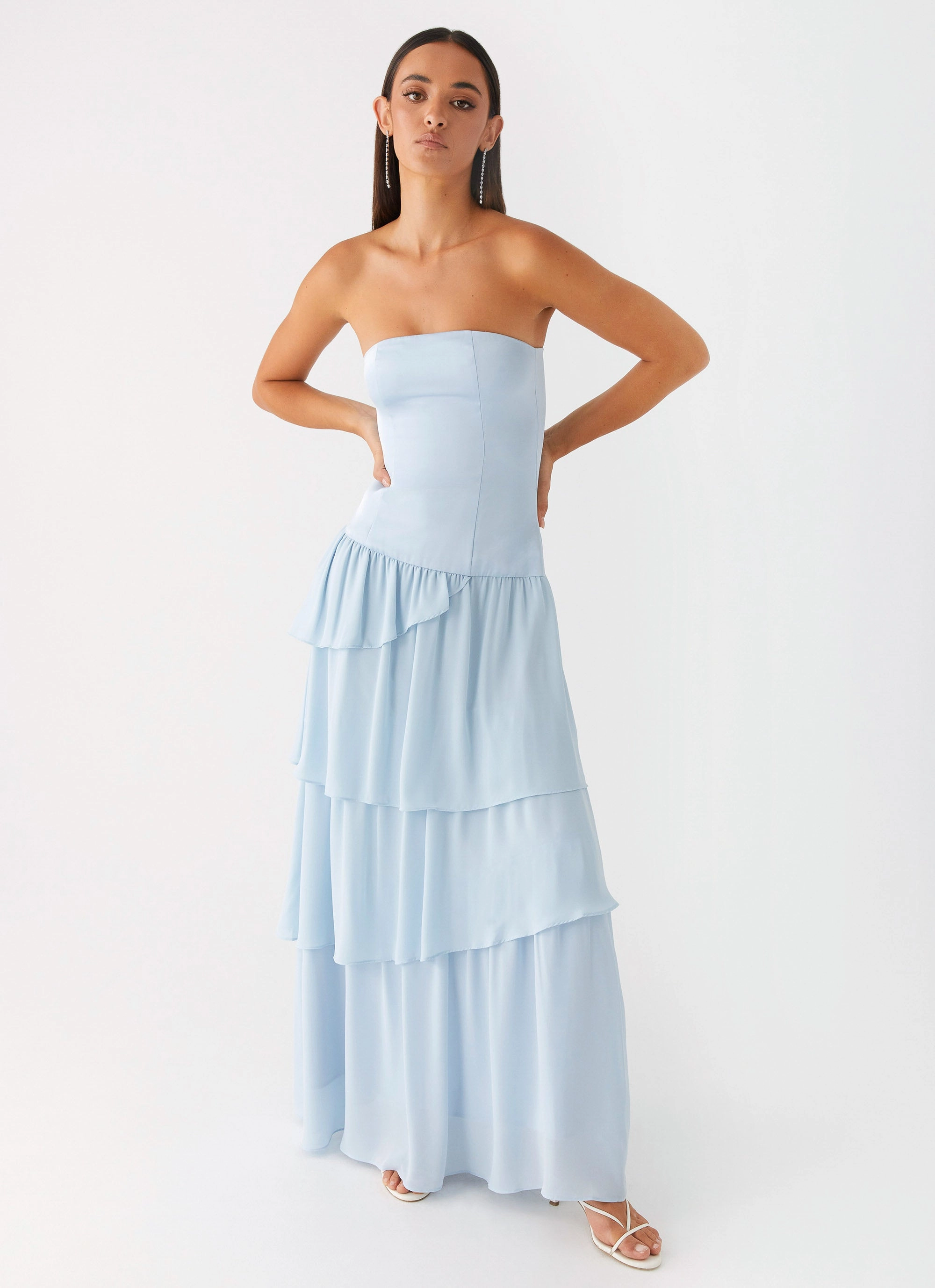 Insulated Winter Wear Our Story Maxi Dress - Pastel Blue