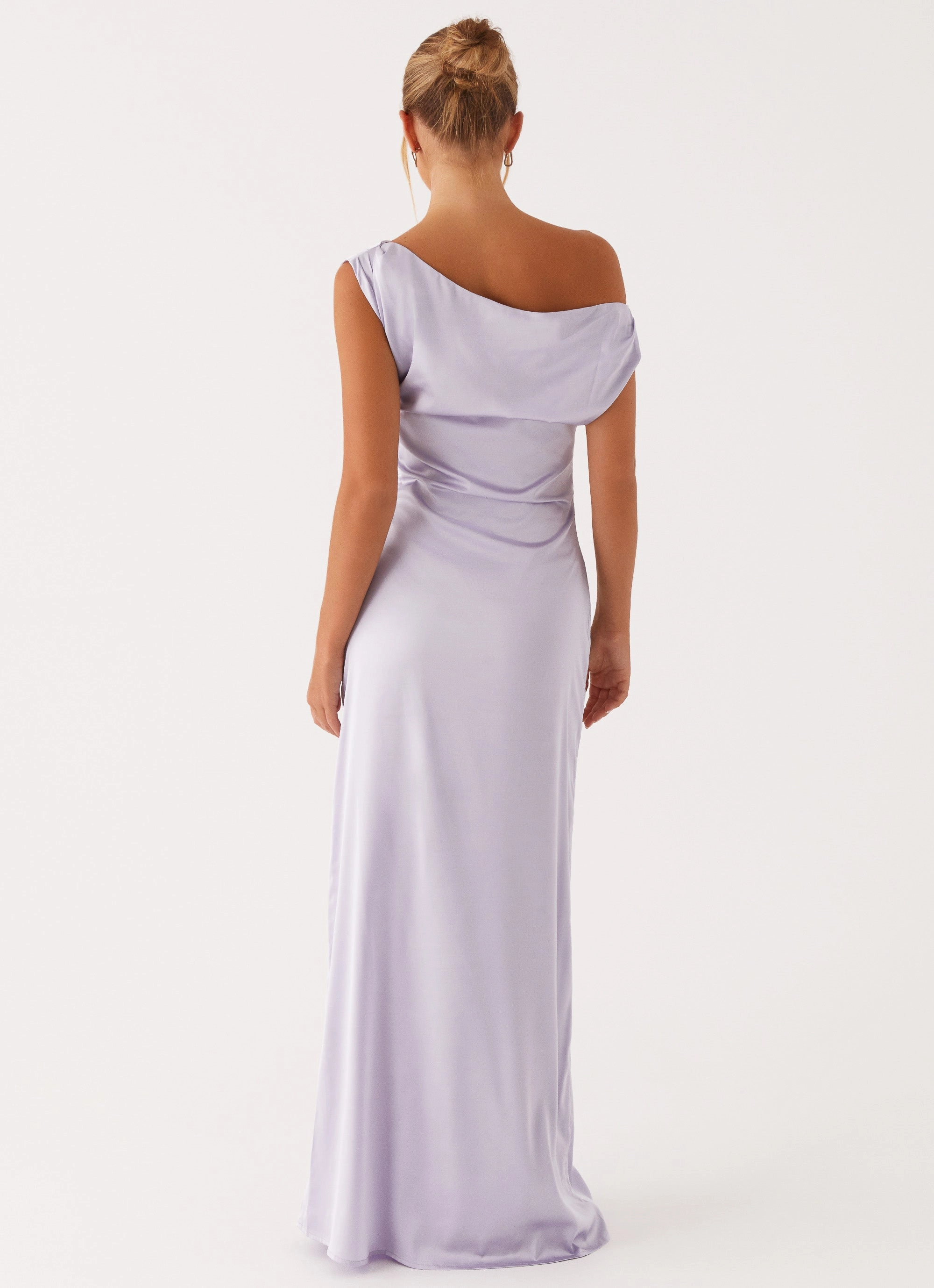 Heart Of Glass Satin Maxi Dress - Lilac Cozy Winter Layer Light Wool Jacket