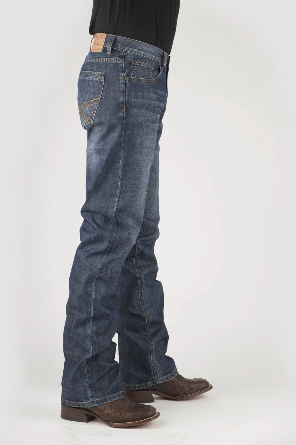 No Gap Waistband Stetson Mens Blue 100% Cotton 1312 Modern Gold X Jeans