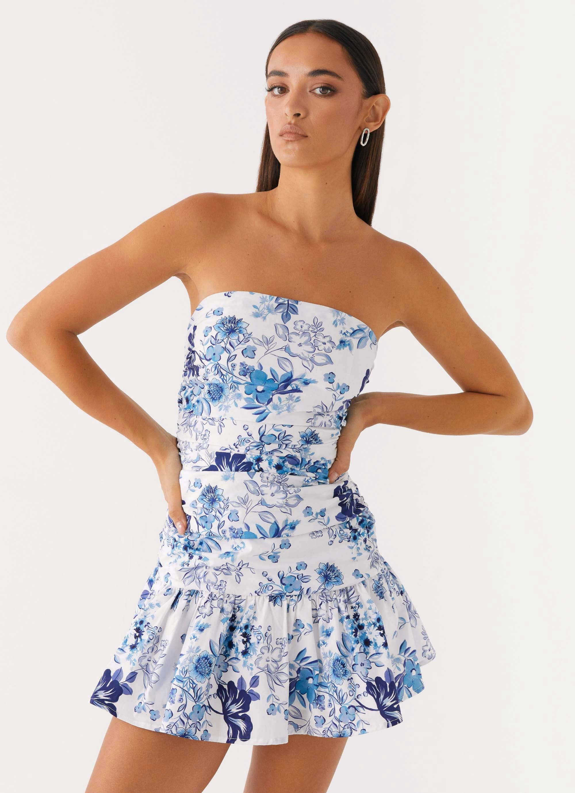 Fashion Event Carmel Mini Dress - Serene Sky Floral
