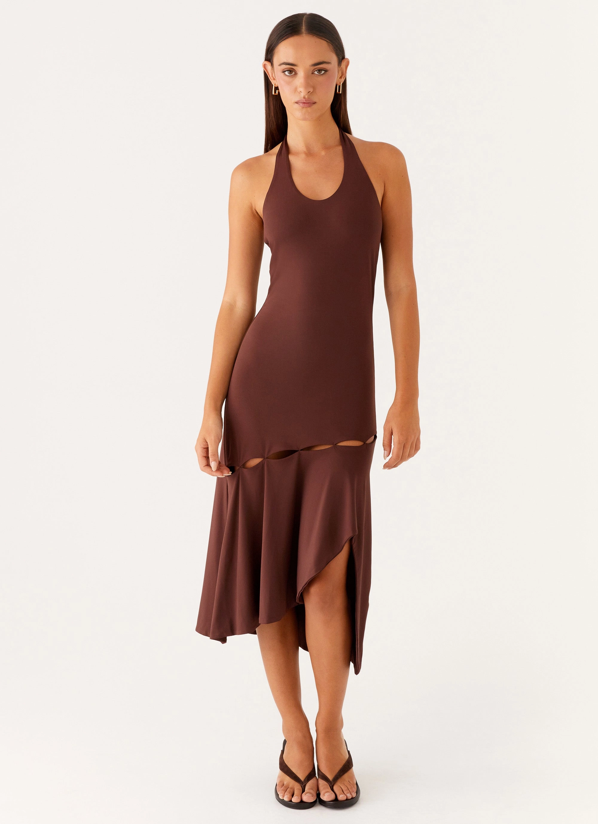 Fast Times Midi Dress - Chocolate Thermal Fashion