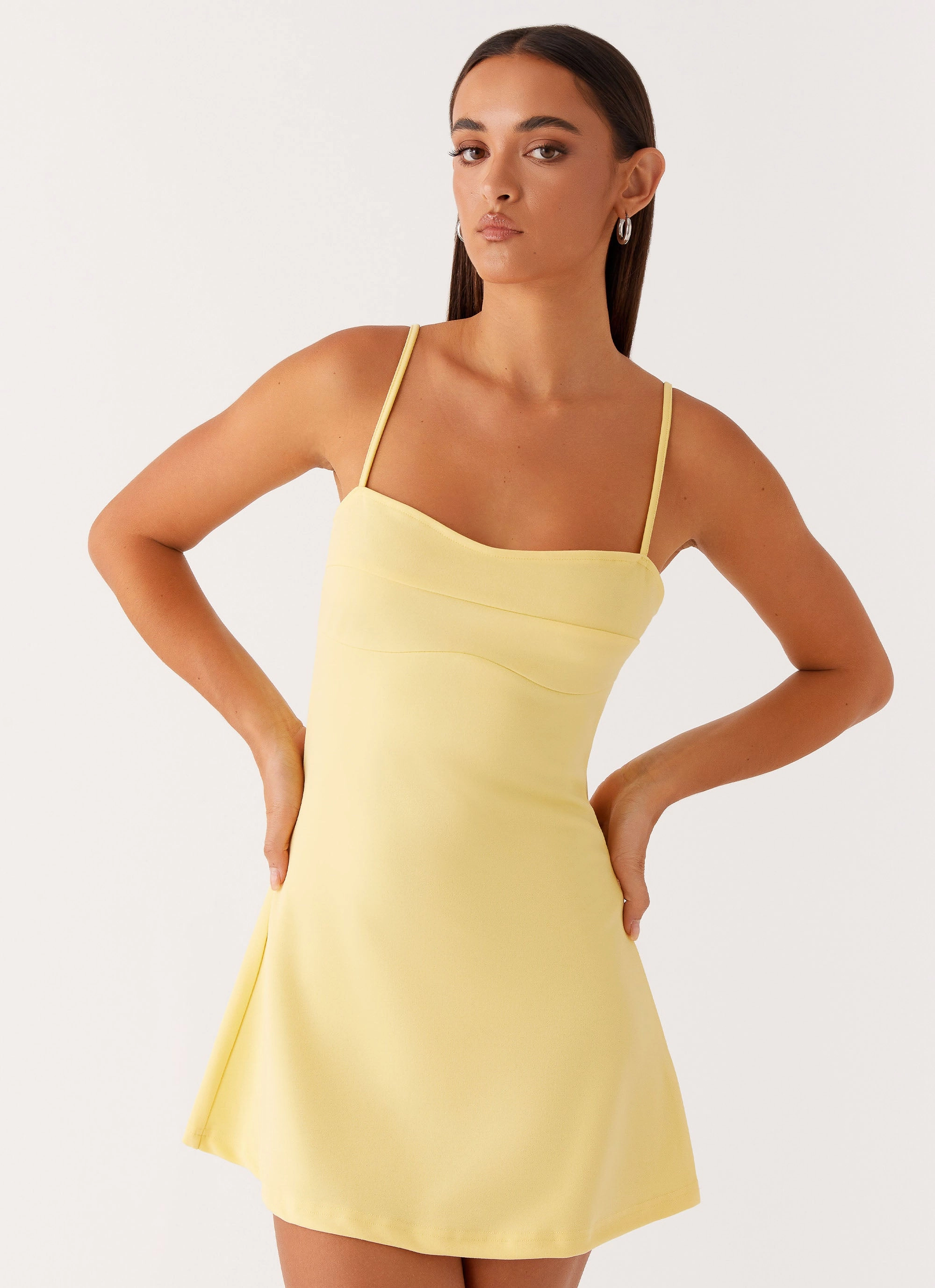 Casual Fashion Cindy Mini Dress - Yellow