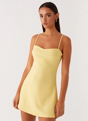 Cindy Mini Dress - Yellow High End Look