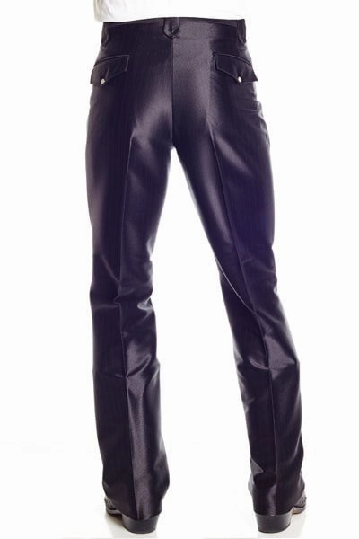 Casual Wear Circle S Mens Black 100% Polyester Swedish Knit Snap Ranch Dress Pant