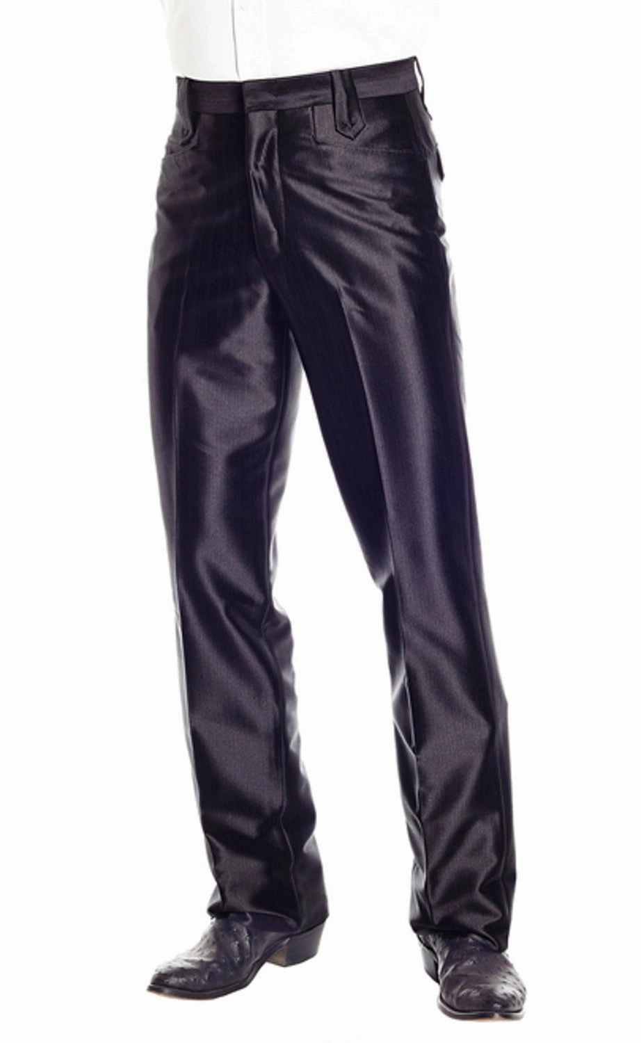 Recycled Polyester Blend Durable Material Circle S Mens Black Polyester Swedish Knit Ranch Dress Pants