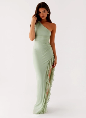 Clarence Maxi Dress - Sage Spring Layer Business Attire