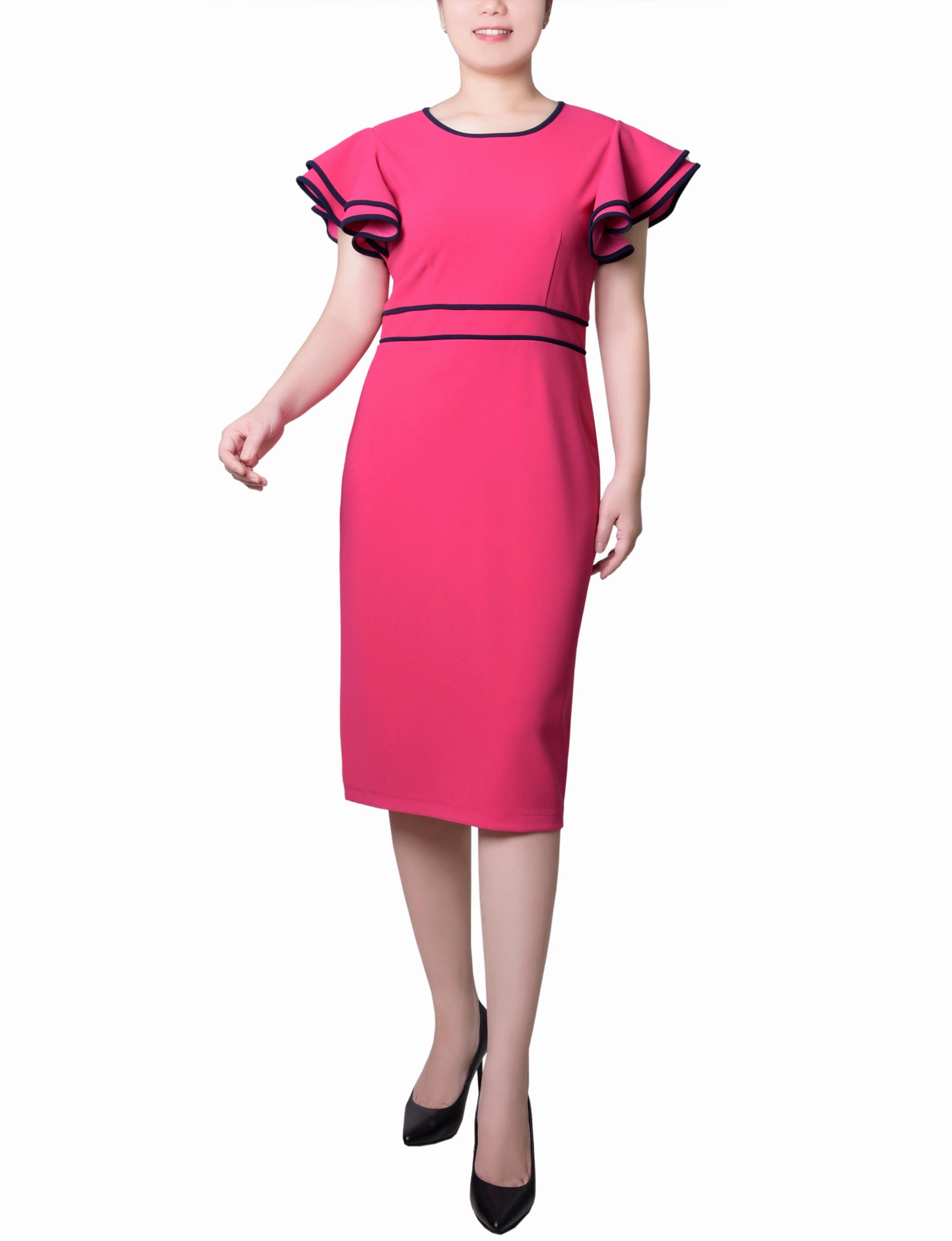 Short Ruffle Sleeve Dress Timeless slip dress