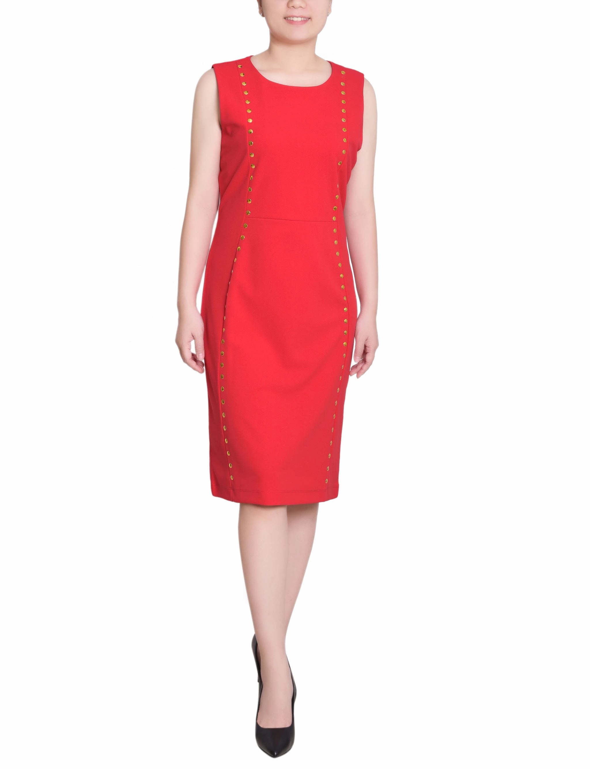 Sleeveless Stud Front Dress Smart Outfit Perfect Proportion