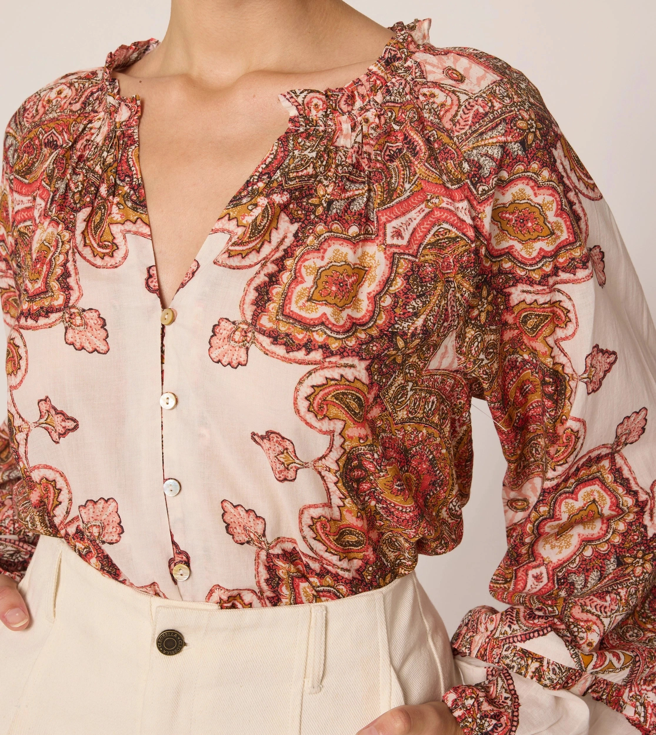 Snag Free Fabric Alicia Blouse | Foulard Paisley