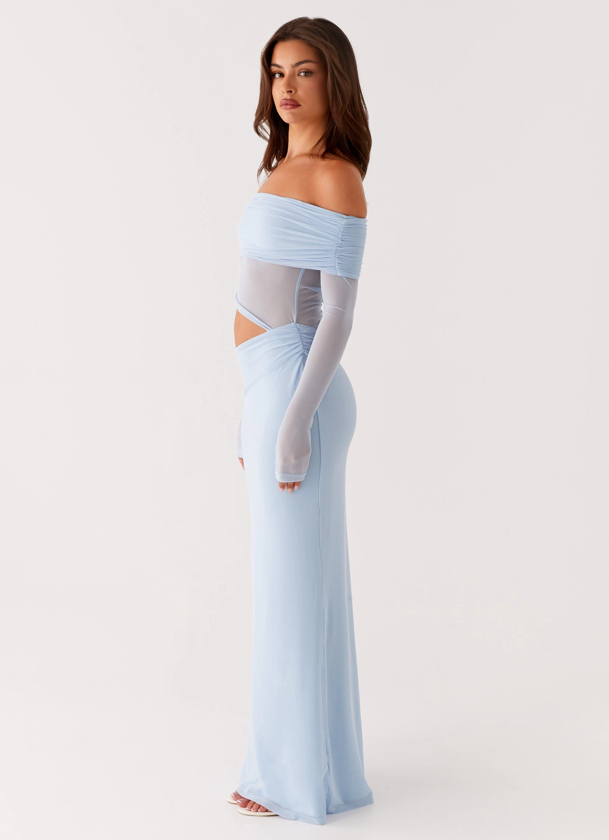Emery Maxi Dress - Blue Cold Protection Athleisure Outerwear