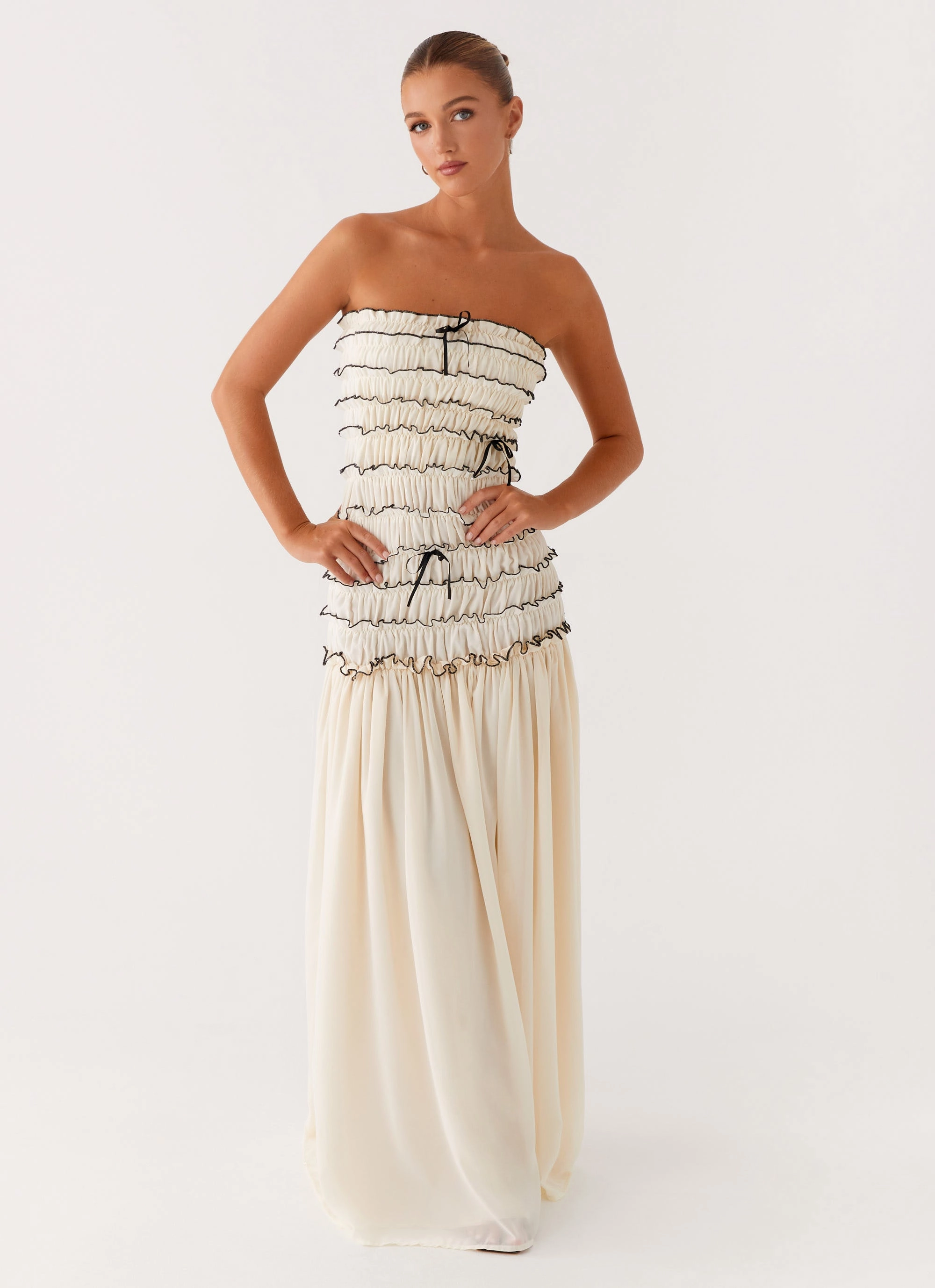 Zariah Maxi Dress - Ivory Comfy Flex Casual Layering
