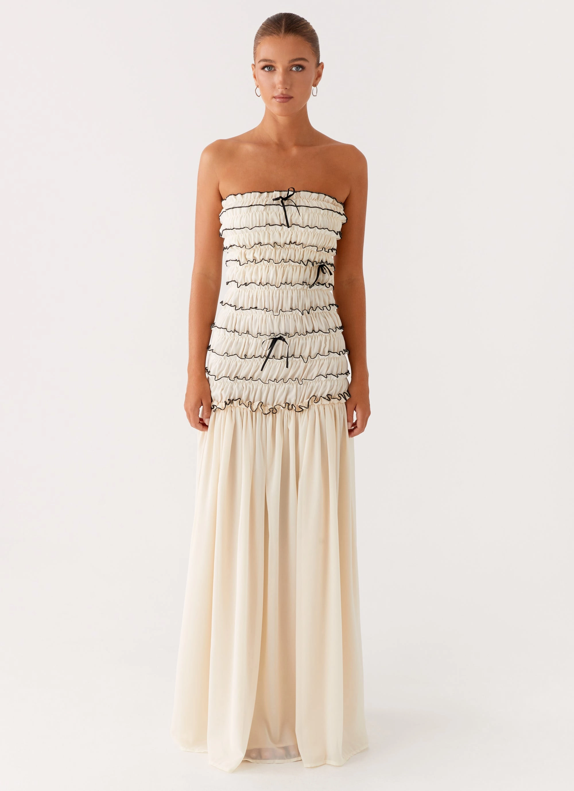 Zariah Maxi Dress - Ivory Breathable wear