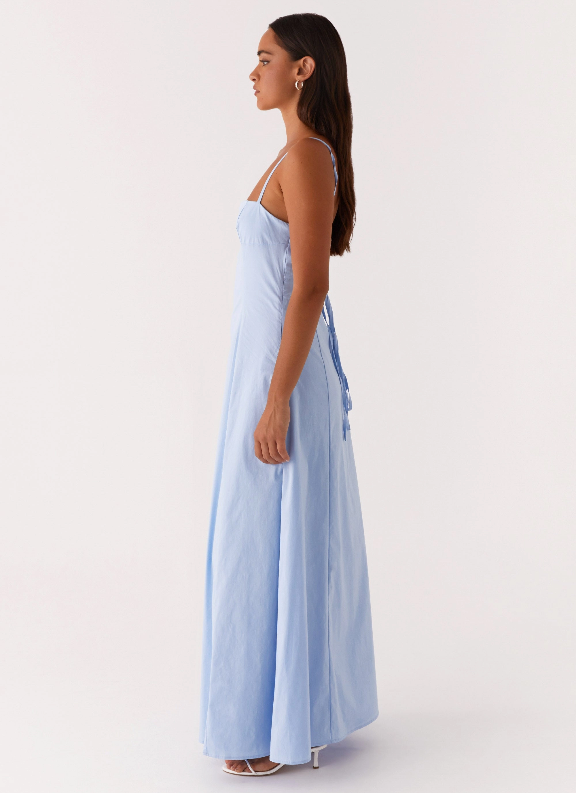 Clear As Day Maxi Dress - Blue Seasonal Jacket