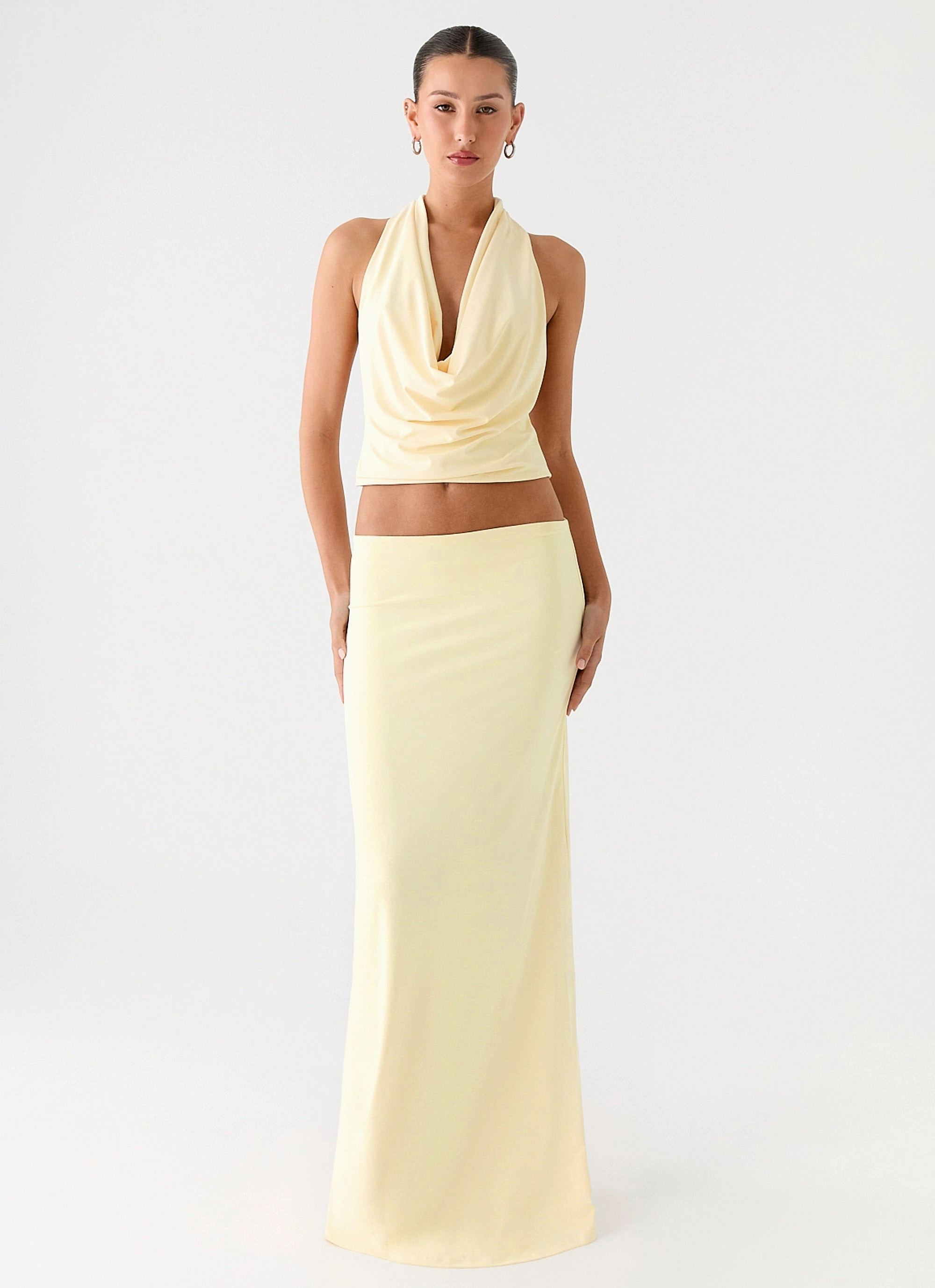 Ashi Maxi Skirt - Yellow Mini length