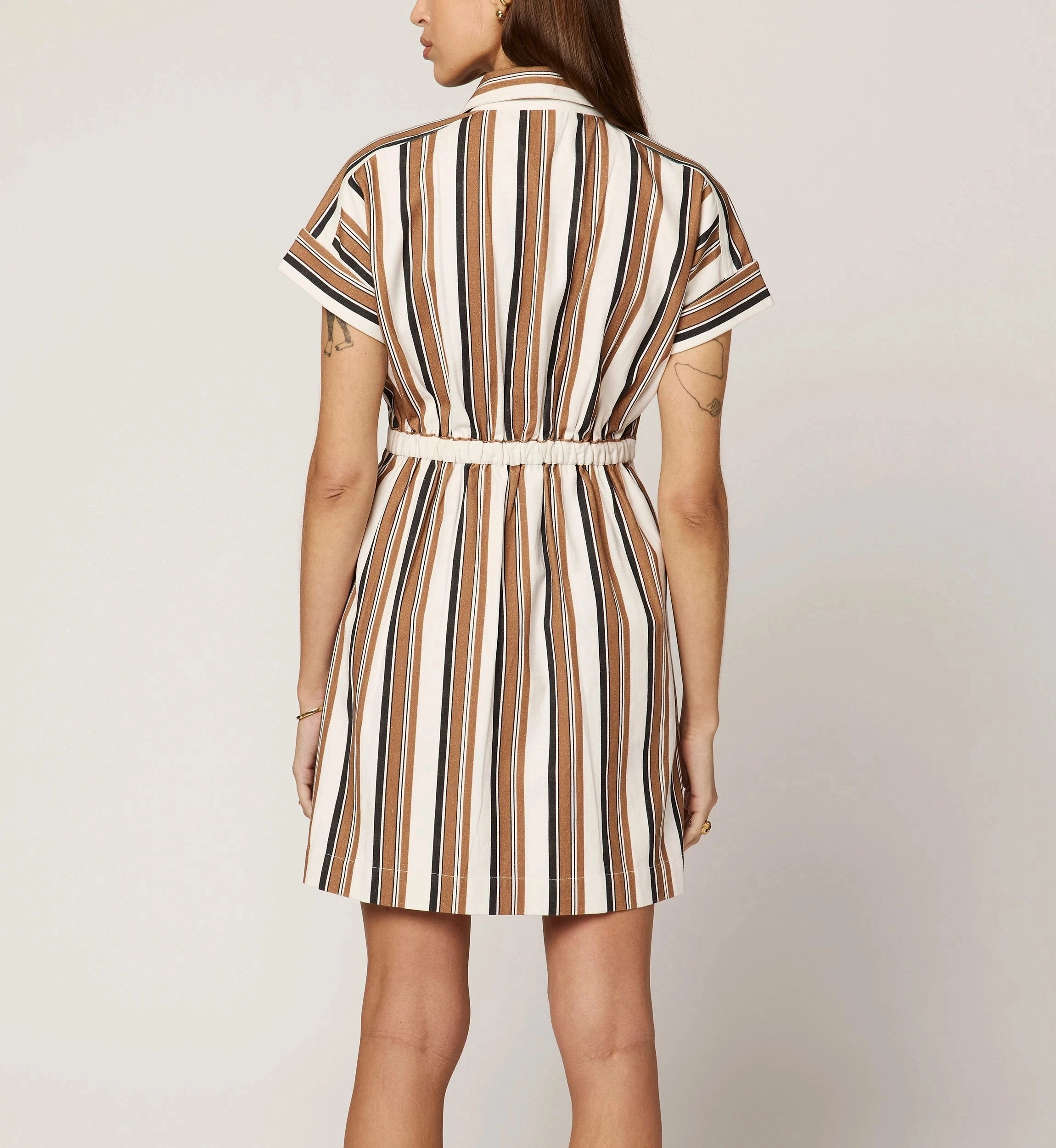 Sable Mini Dress | Giatta Stripe Quiet Sweet Drape Wave