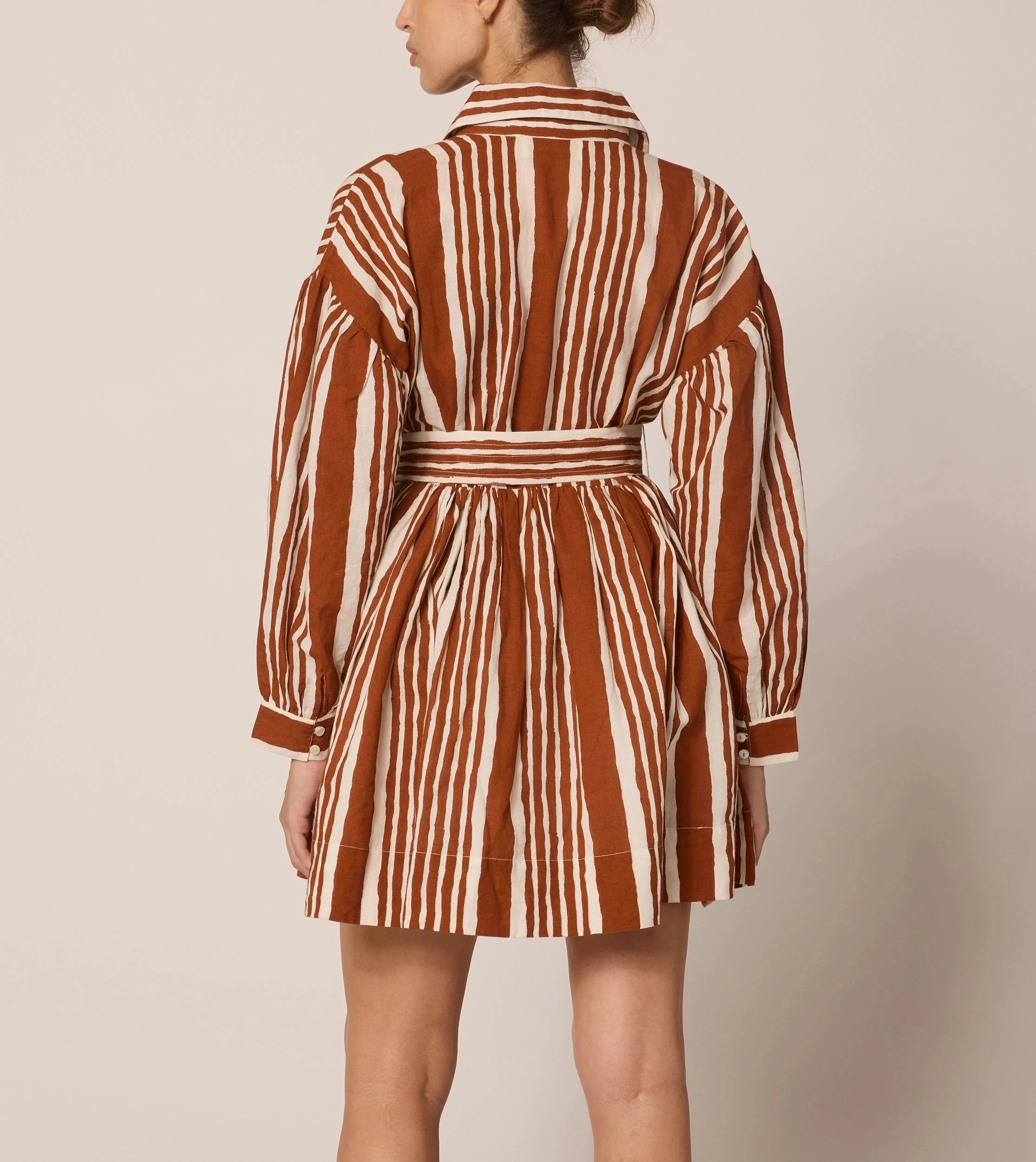 Tiana Mini Dress | Vecchio Stripe Glossy Detail