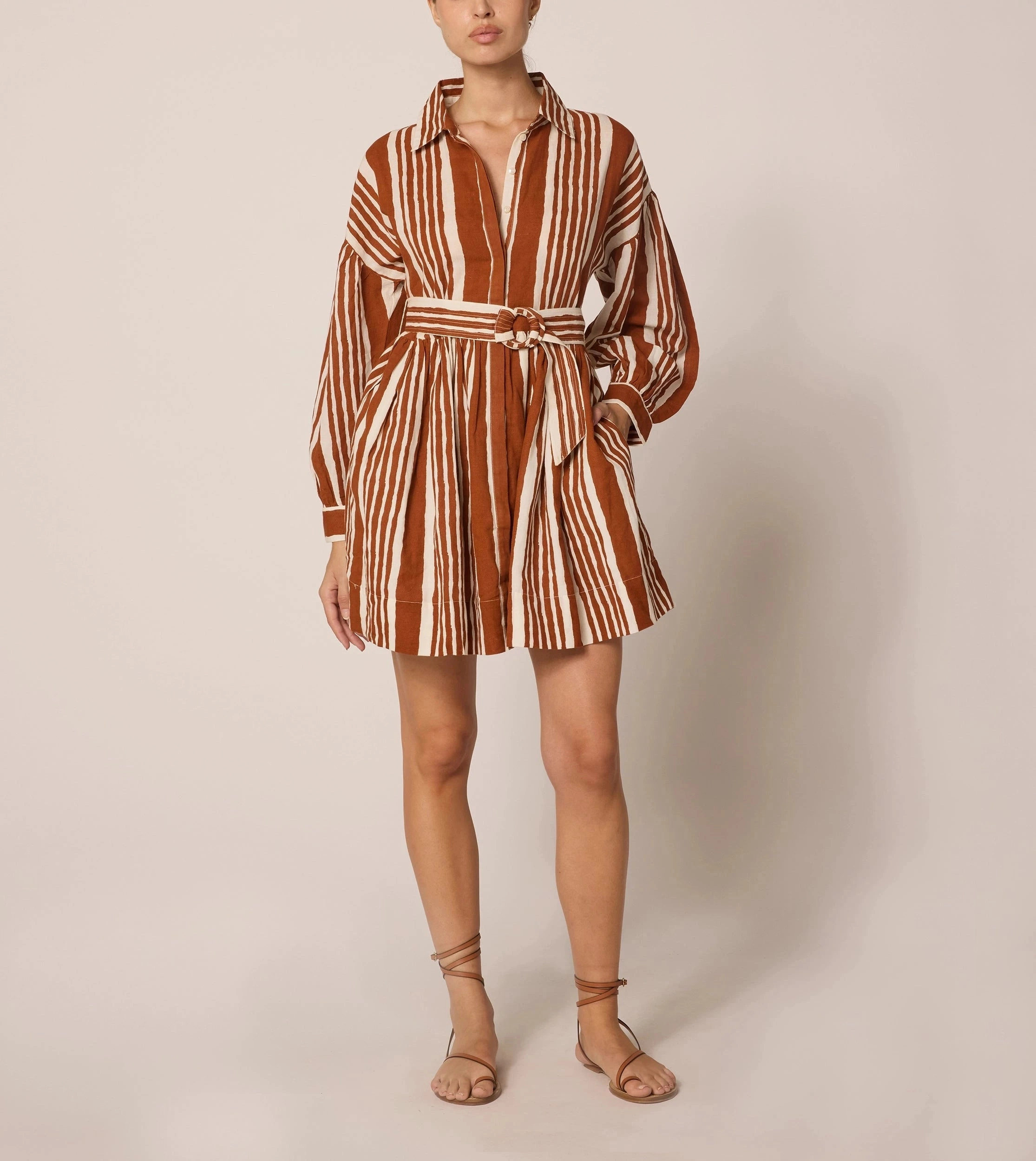 Romantic Soft Tiana Mini Dress | Vecchio Stripe