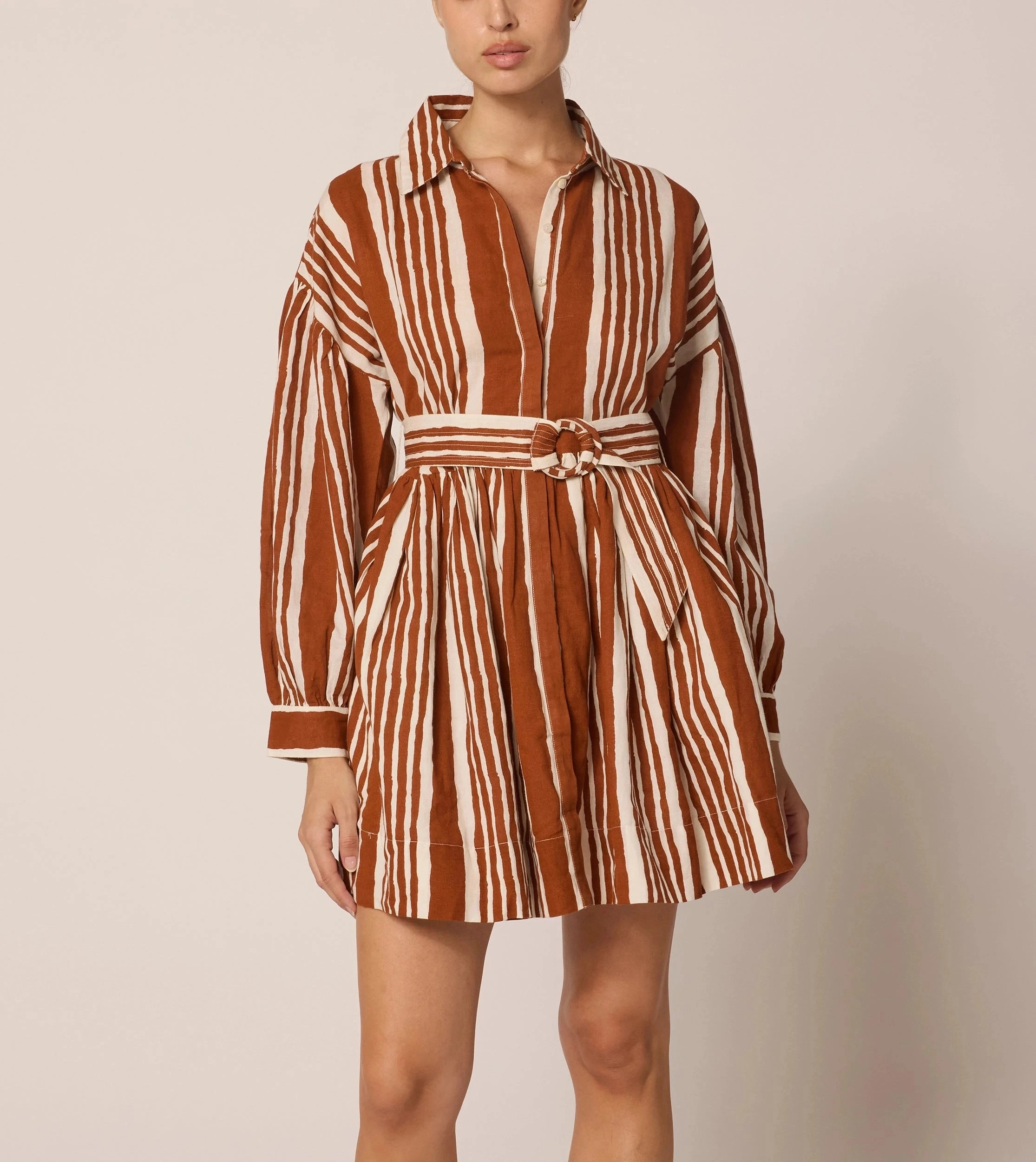 Elegant Mature Tiana Mini Dress | Vecchio Stripe