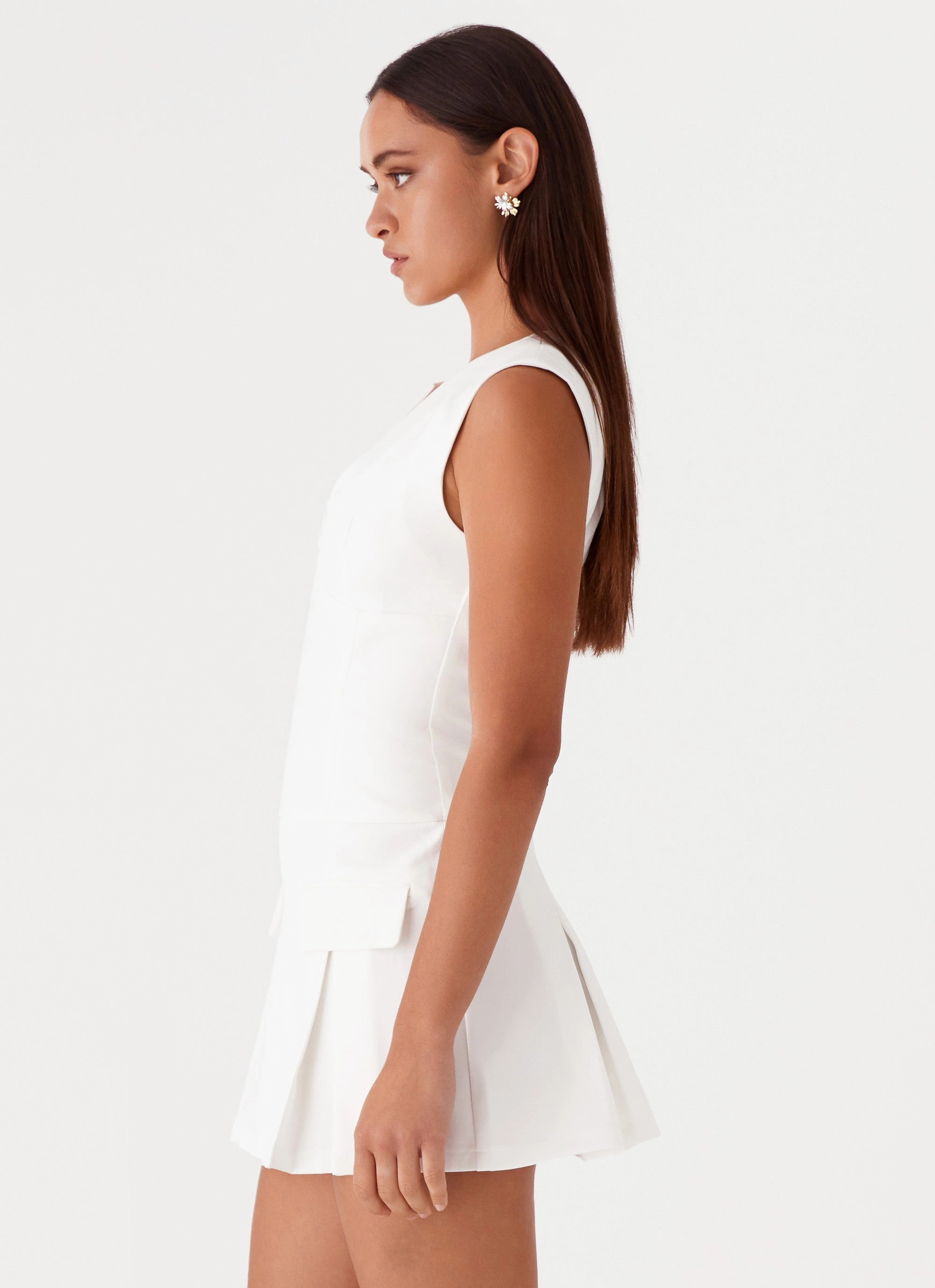 Cassia Mini Dress - White Insulated Fashion